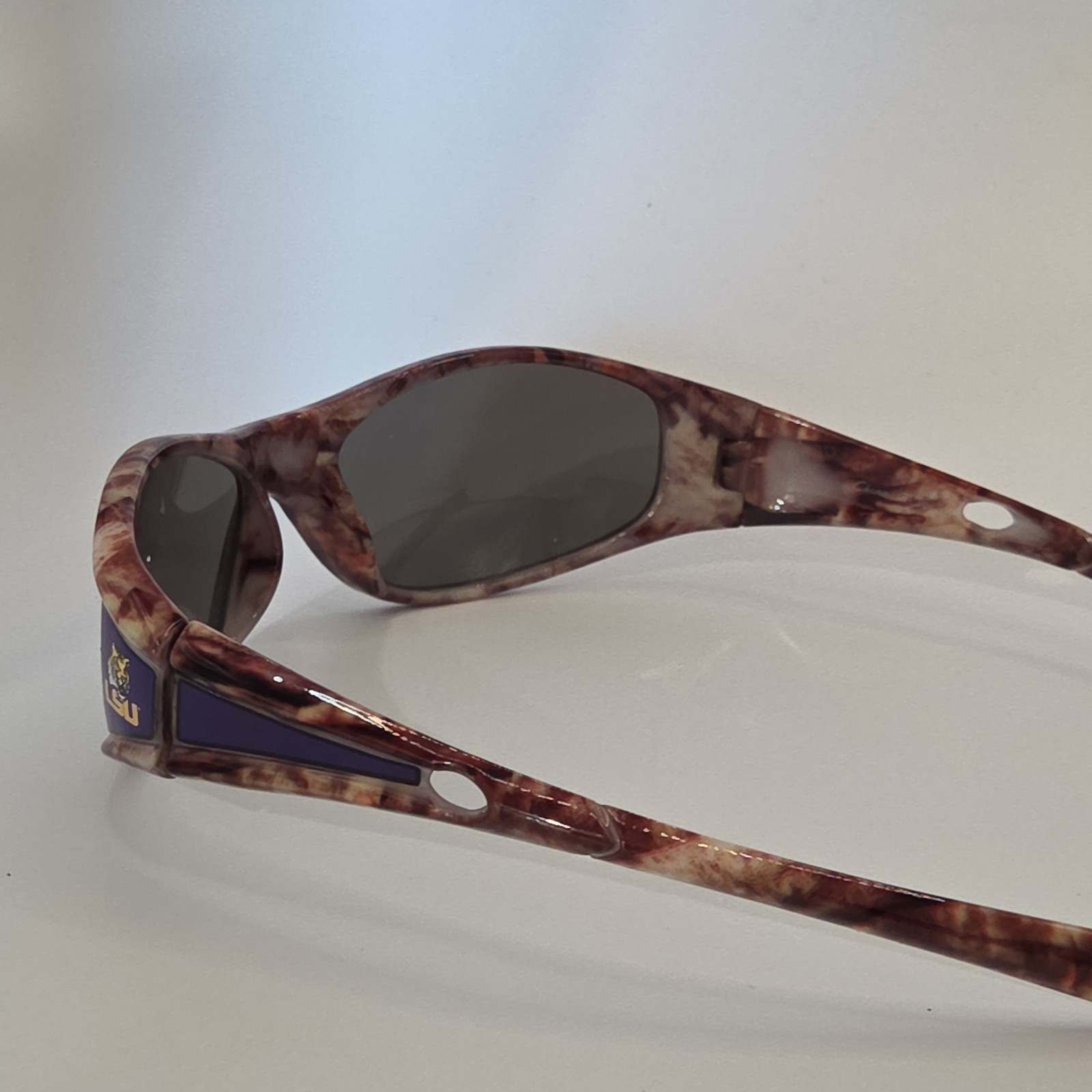 LSU Tigers Edge Wrap Sunglasses (NCAA) Licensed Adult Camo Football Fan