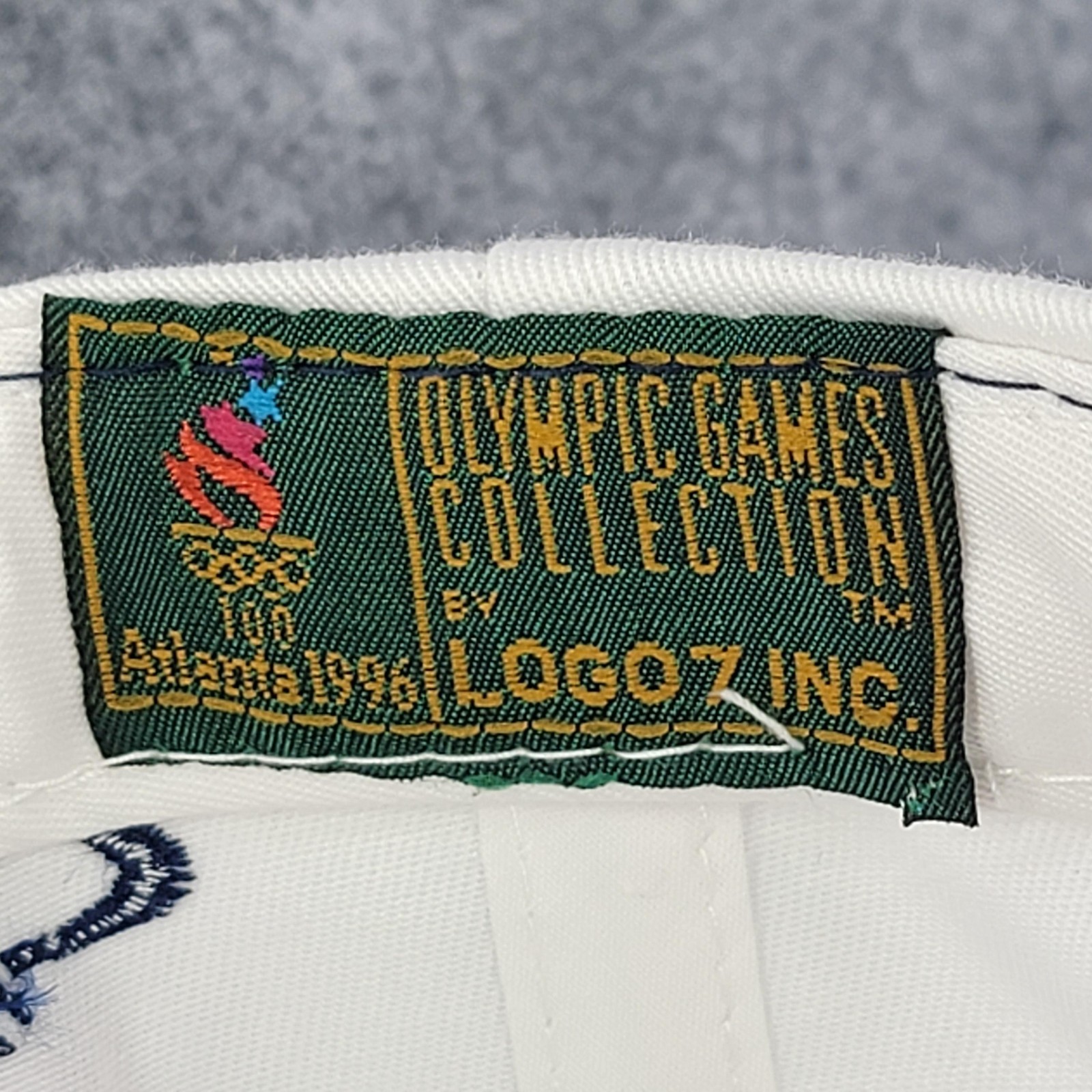 1996 Olympic Games Atlanta Logo Athletic Hat Cap Snapback One Size White Vintage