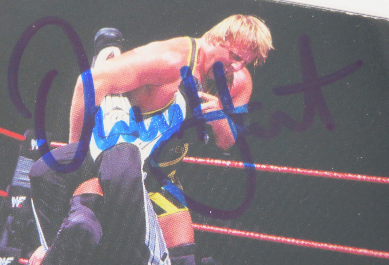 Owen Hart WWF WWE Signed Autograph Auto 1998 DuoCards Comic Images Card # 18 PSA