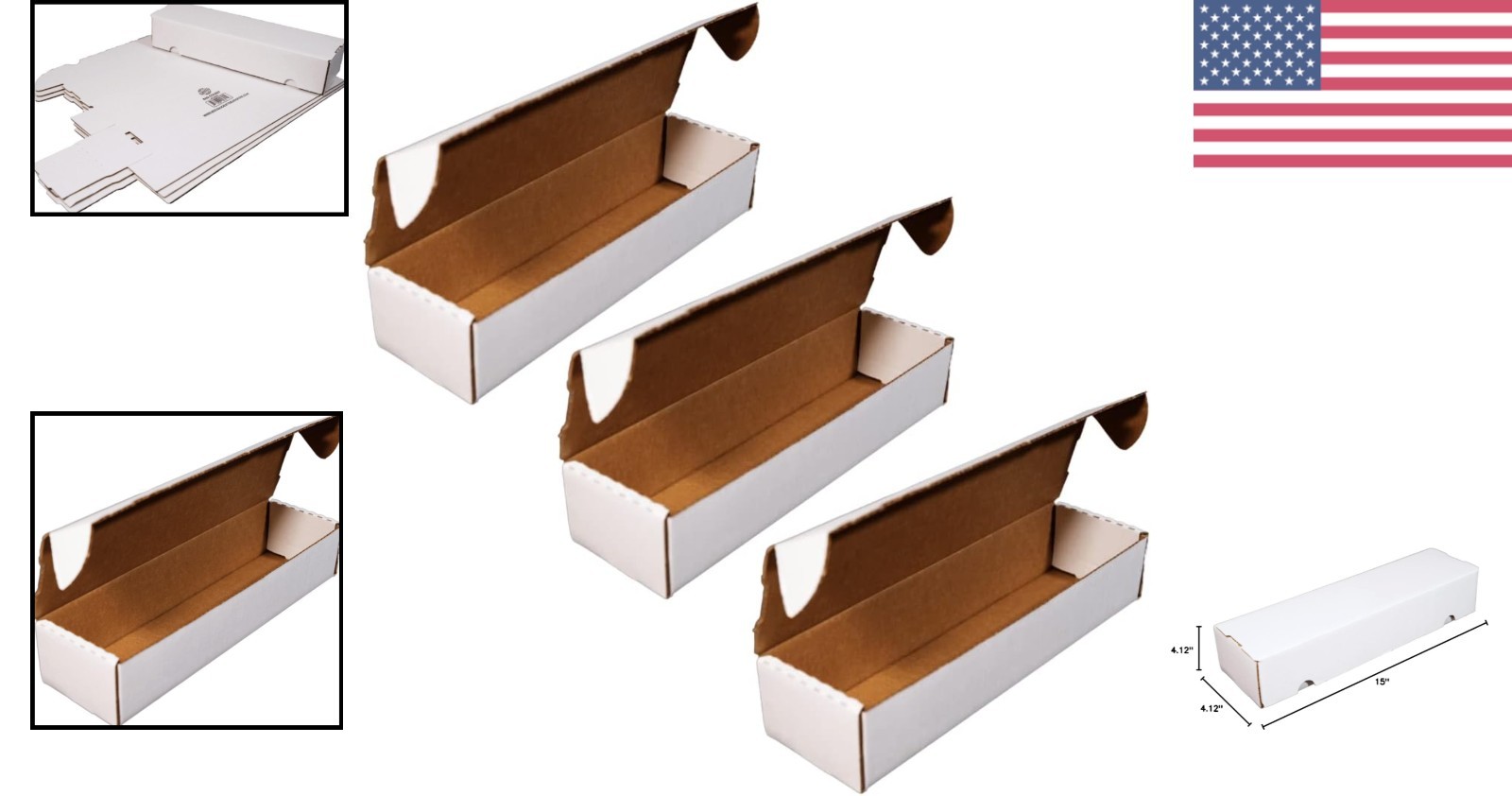 800-Count Trading Card Storage Boxes – Woodhaven 3-Pack, Easy Assembly