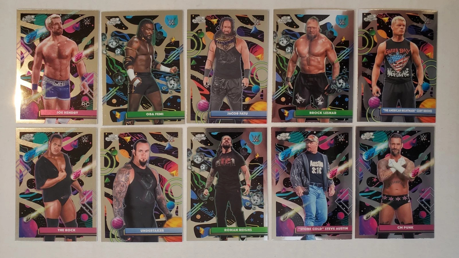 2026 Topps Cosmic Chrome WWE – BASE CARDS – Card #s 1-200 – Pick your Wrestler