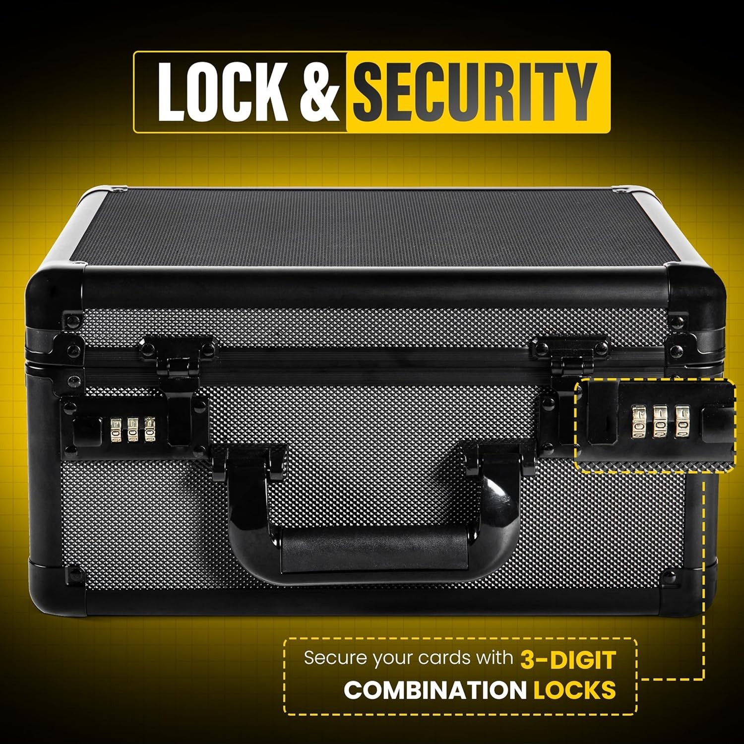 Graded Card Storage Box with Combination Lock – Waterproof Slab Carrying Case…