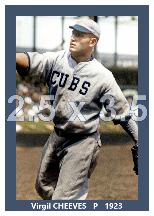 Virgil Cheeves – 1923 Chicago Cubs – choose a size – colorized print