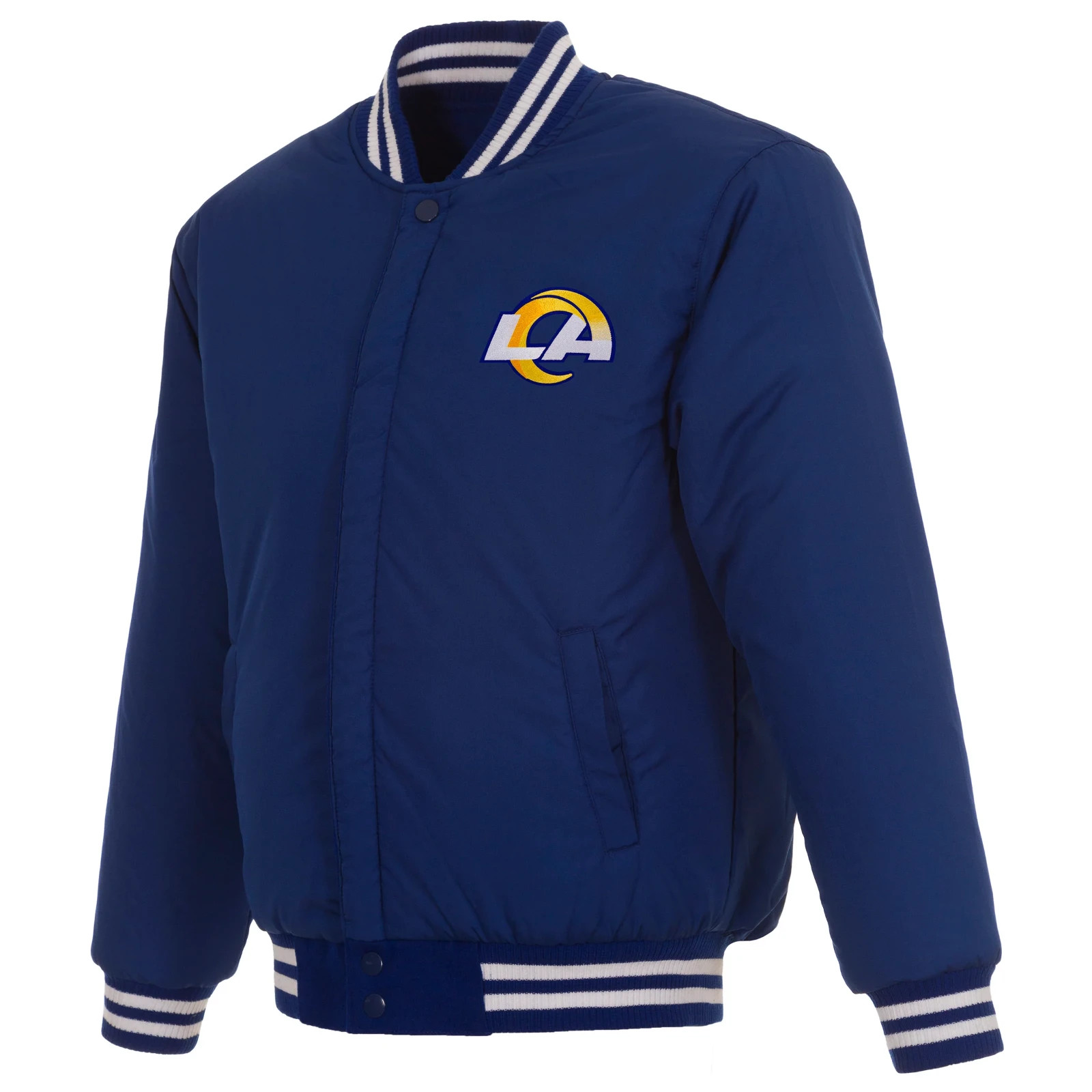 JH Design Los Angeles Rams All Wool Jacket Nylon Lining & Embroidered Logo