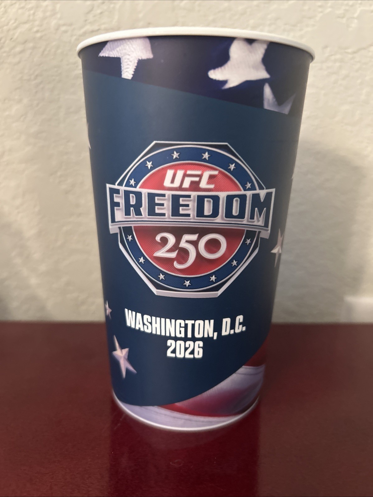 UFC Freedom 250 Commemorative 16 Oz Plastic Cup White House DC