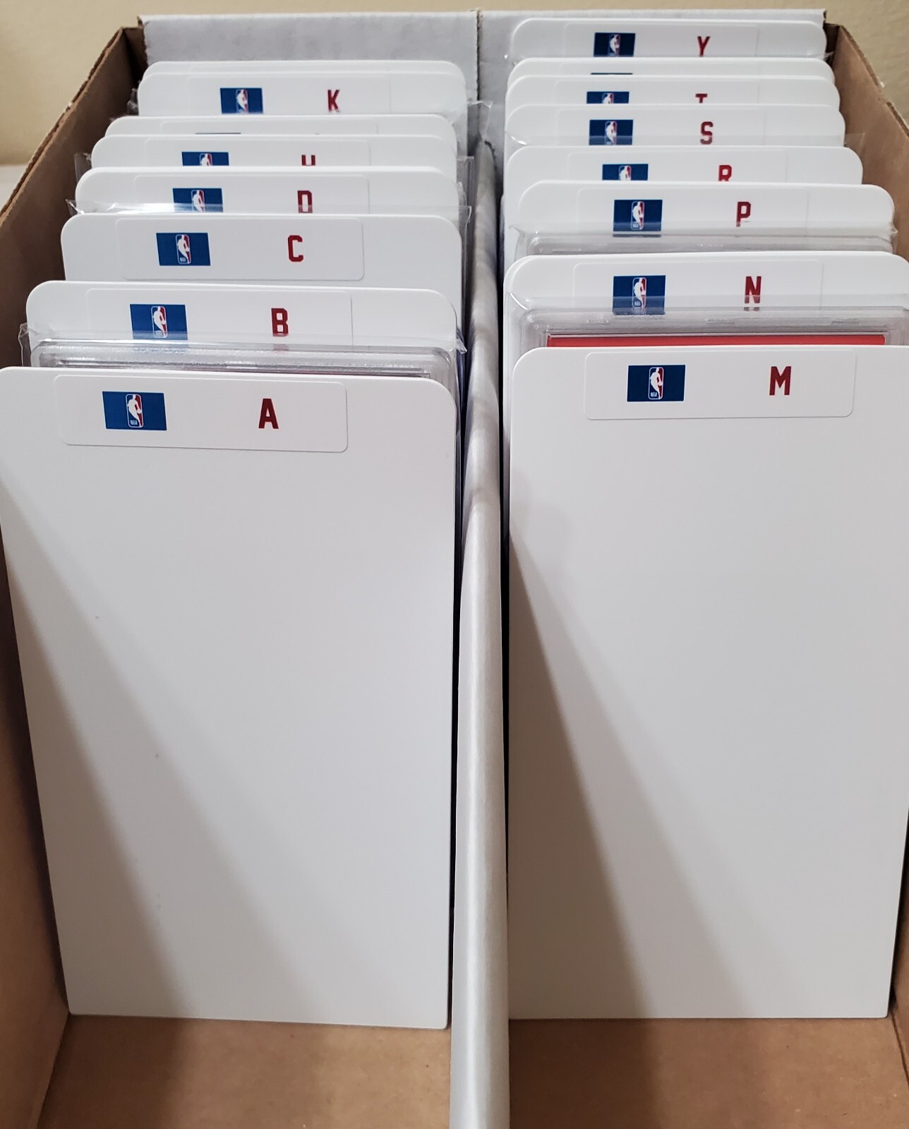 (26) GRADED Slab & Sports Card Dividers with 26 FREE NBA A-Z Labels Set