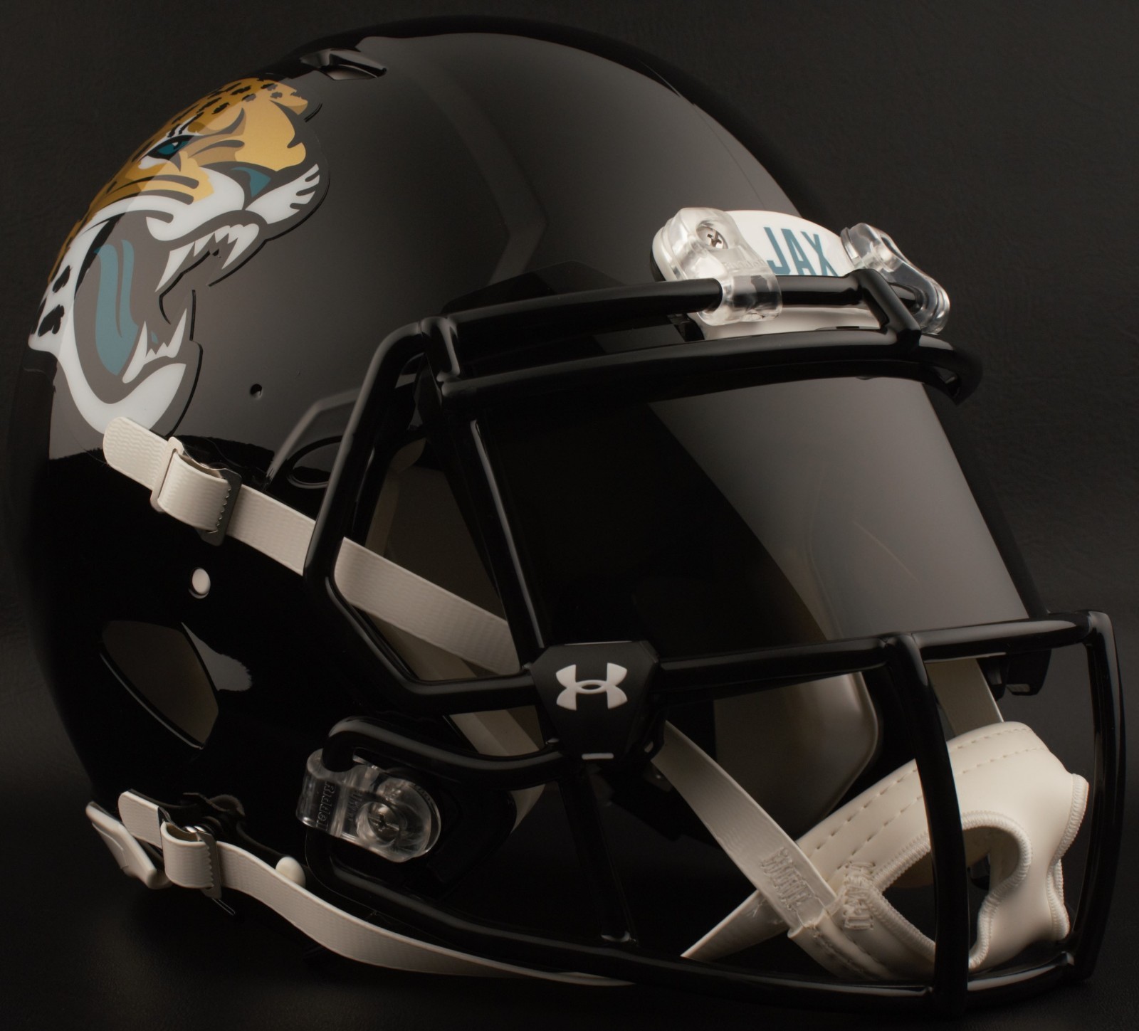 JACKSONVILLE JAGUARS NFL Football Helmet with BLACK-TINT Visor / Eye Shield