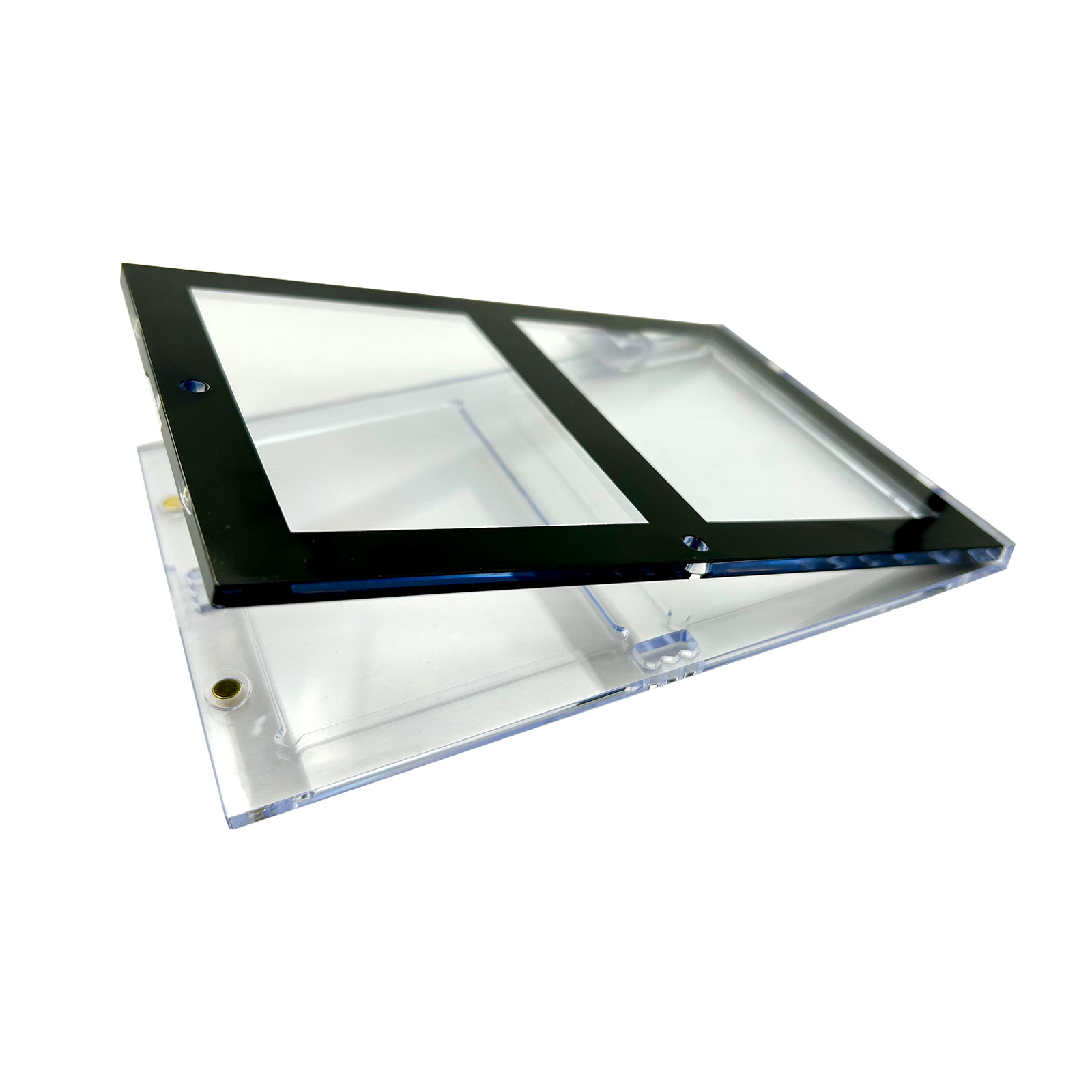 CF 2 SLOT Magnetic Card Holder – Black Border – UV Blocking Acrylic