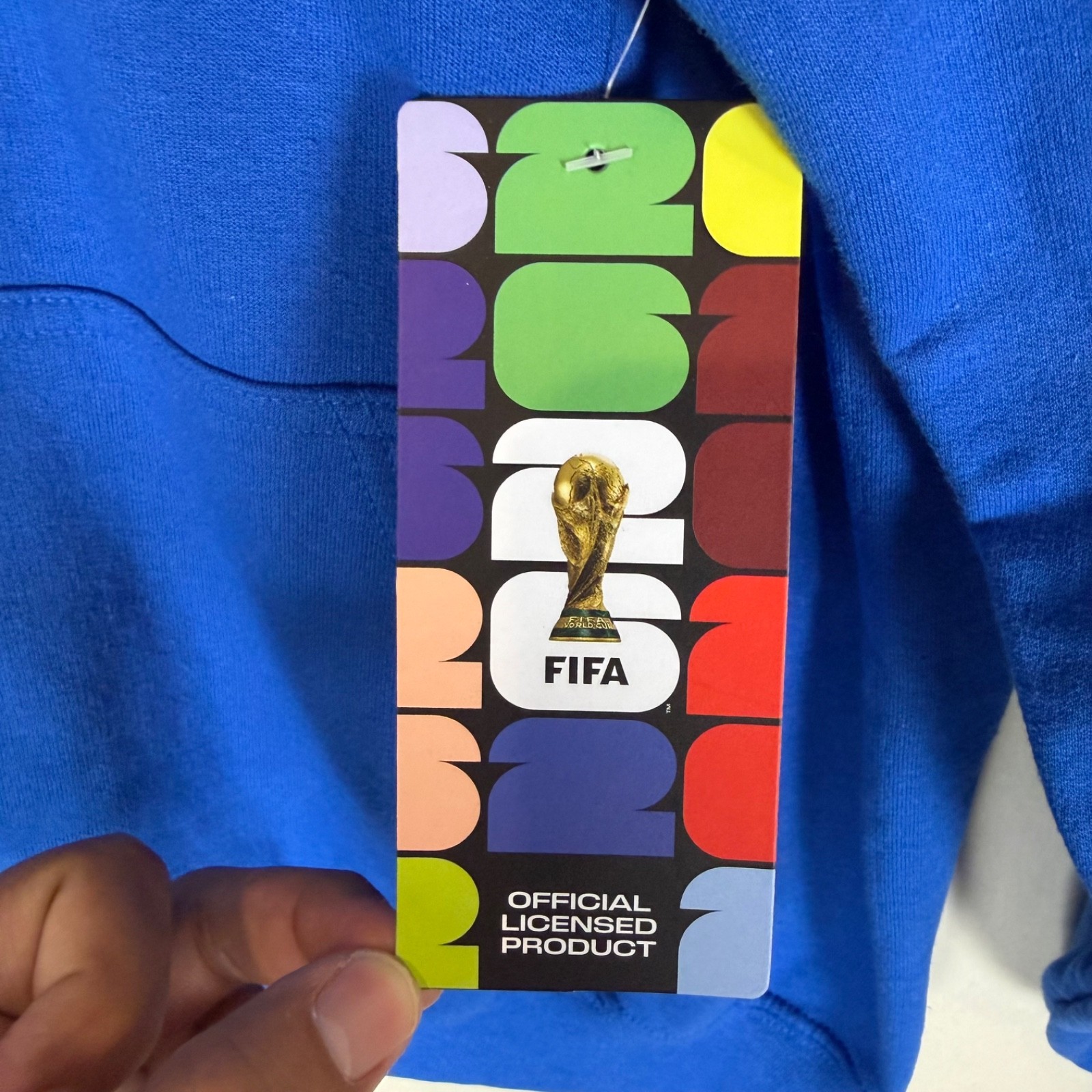 FIFA World Cup 26 Sweatshirt Mens L Blue Soccer Outerstuff Fleece Hoodie