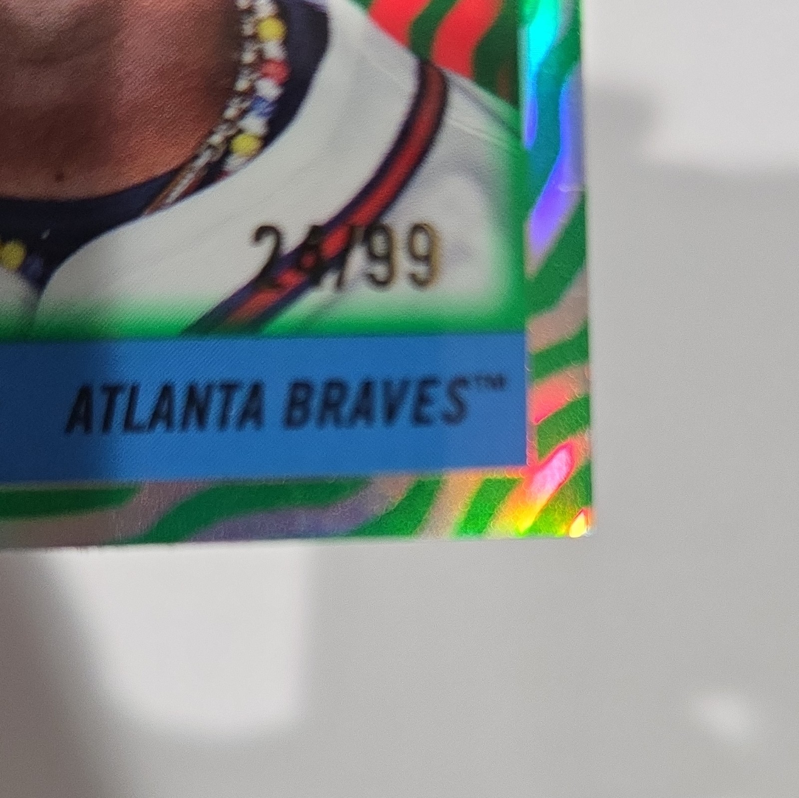 Ronald Acuna Jr. [Green vibrations Refractor] #5 2025 Topps Chrome Platinum) /99