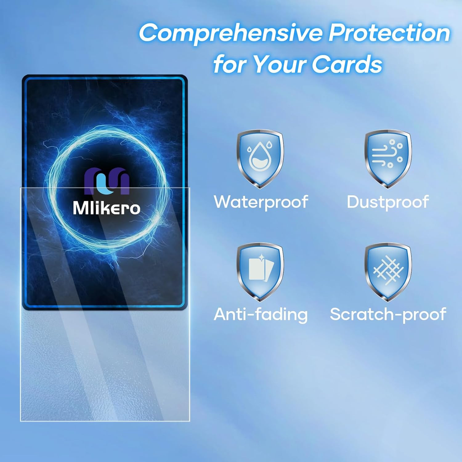500 Count Card Sleeves – Matte Clear Trading Card Sleeves, Polypropylene (PP), F