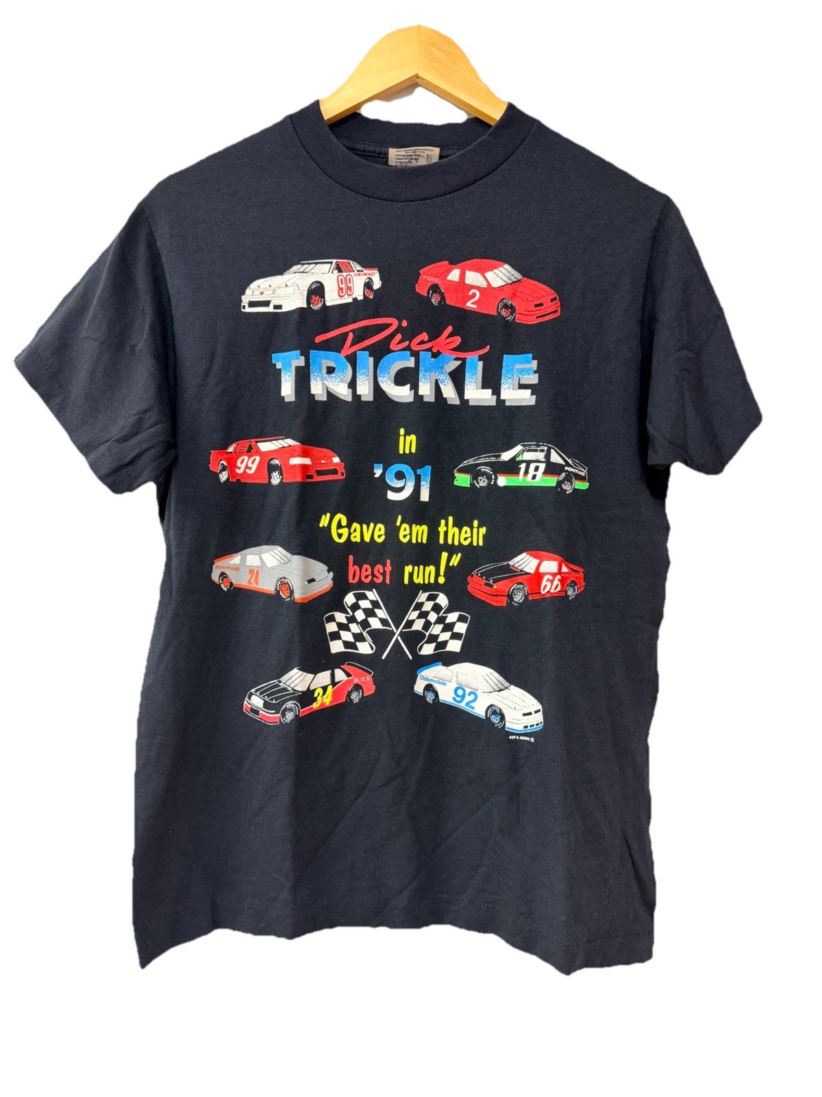 Vintage 1990s Dick Trickle T-Shirt Size Medium NASCAR racing made in USA