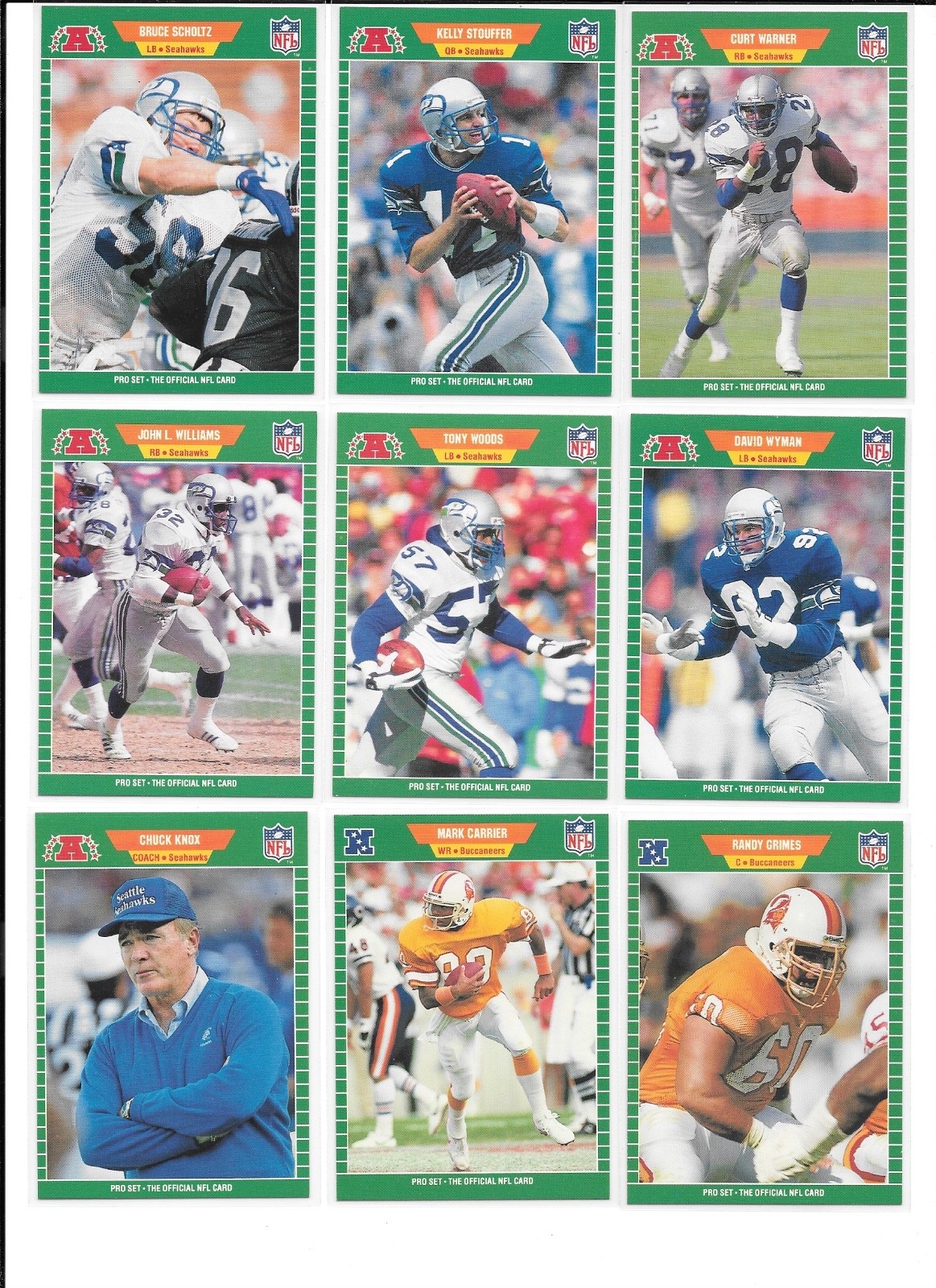 1989 Pro Set Football Trading Cards / You Choose #s 375-561 + inserts / mb56