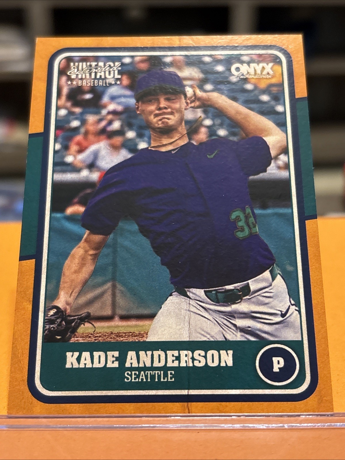 2025 Onyx Vintage Extended Kade Anderson #OVKAAN Orange Border /99 (RC) Mariners