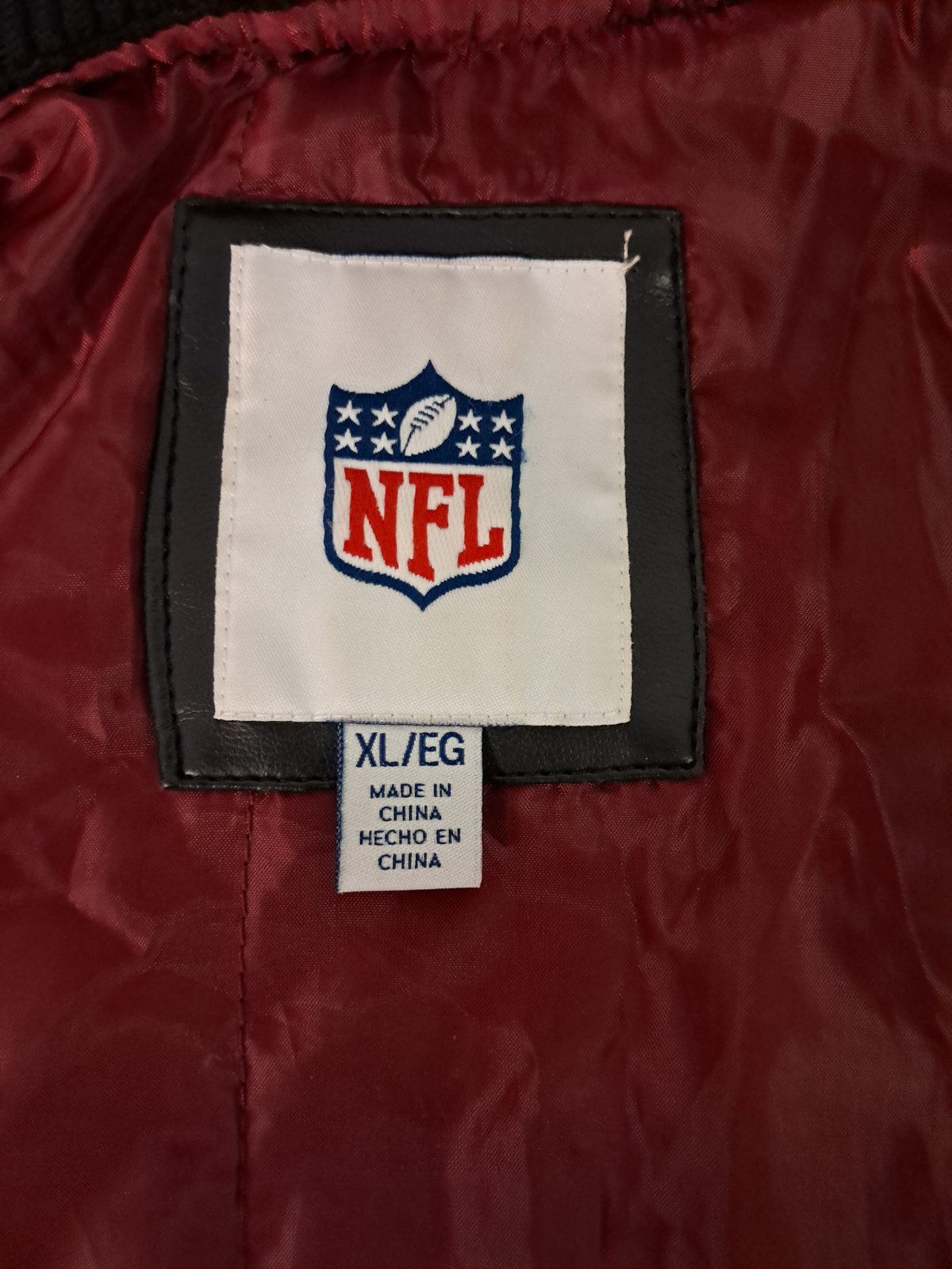 Vintage NFL Washington Redskins GIII PVC Leather Jacket Size XL