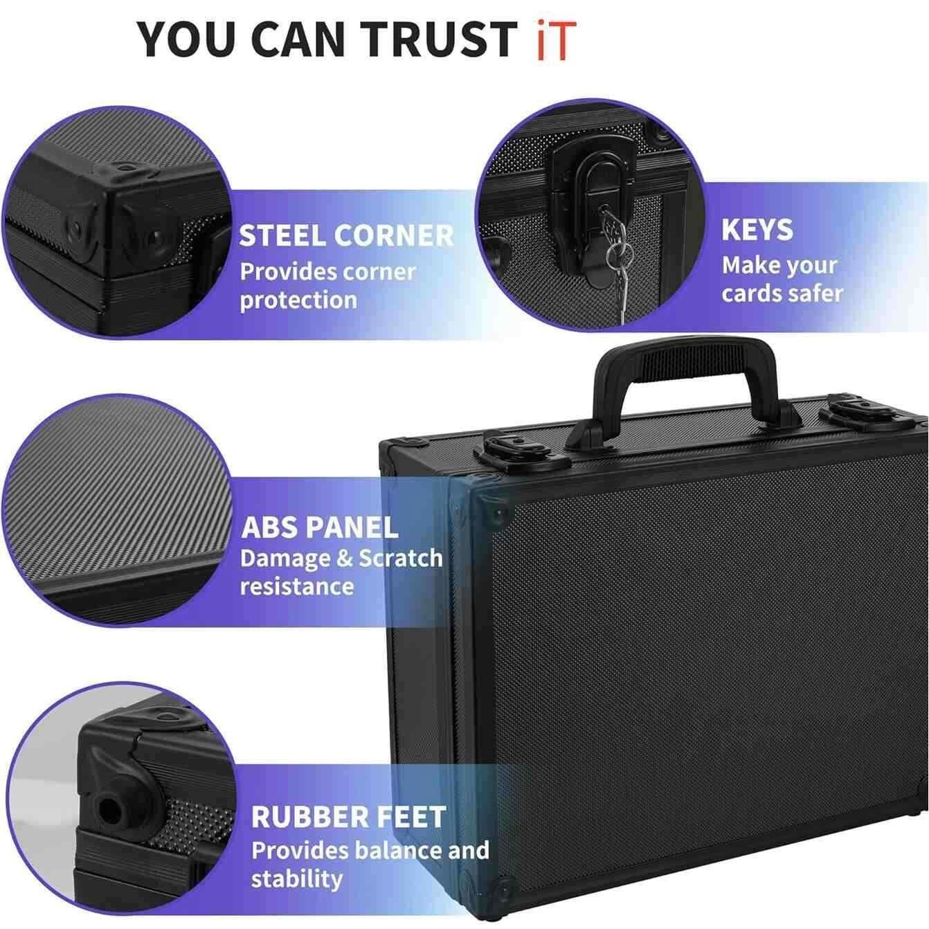 6 Slot Graded Card Case Storage Box for 3″x4″ Toploaders Magnetic Card Holders