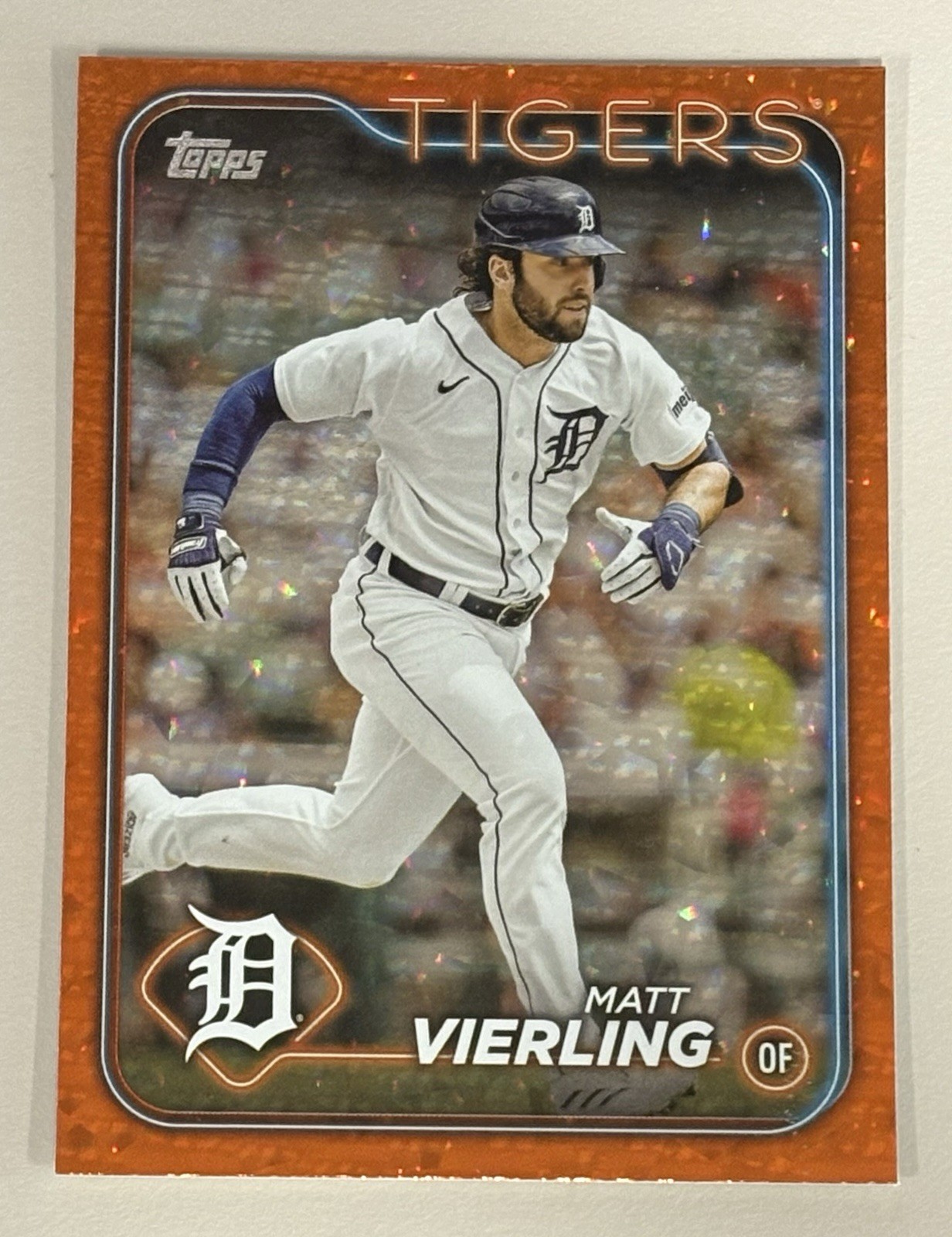 2024 Topps Series 2 Matt Vierling Detroit Tigers Orange Crackle Foil /299