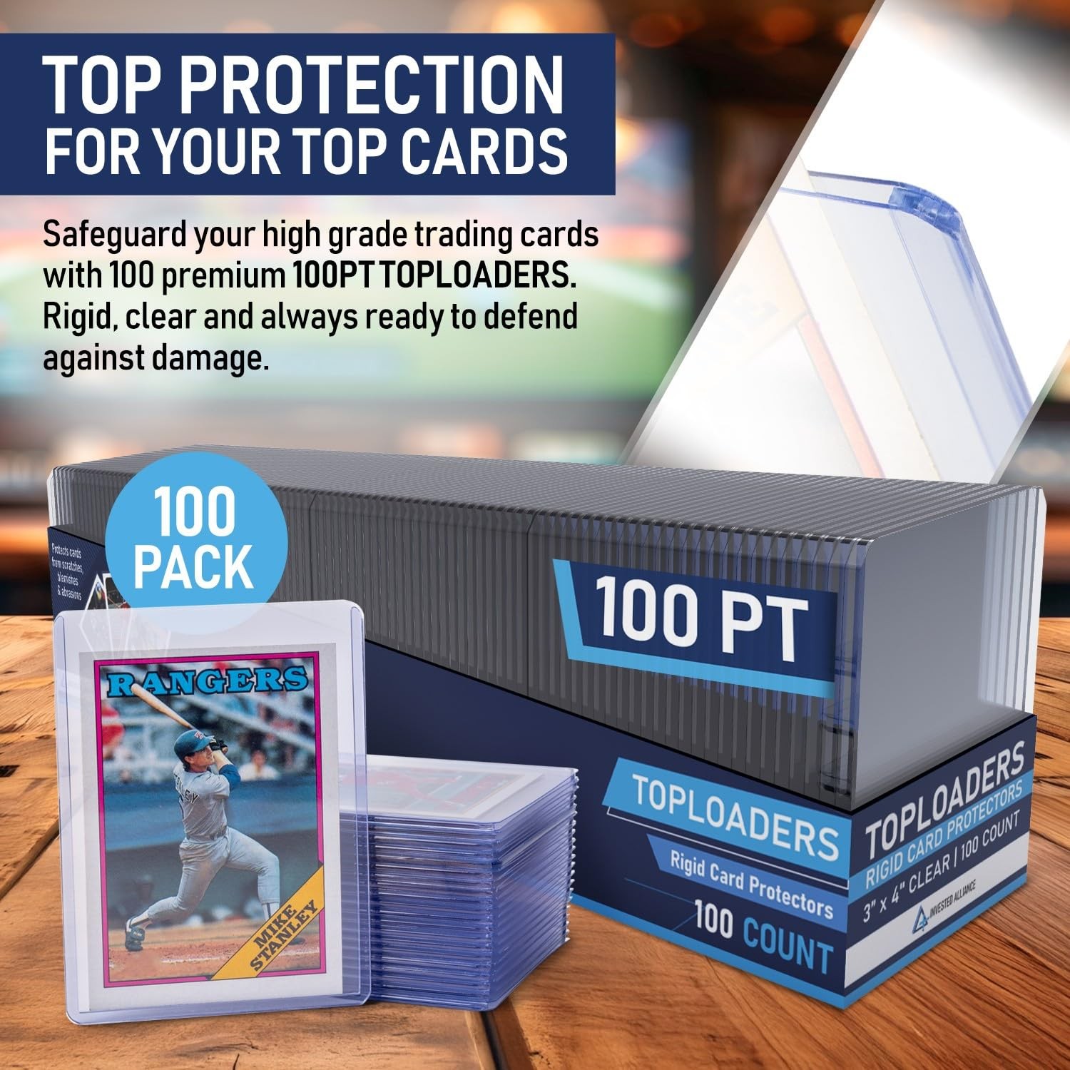 Premium Seamless 20PT – 360PT Thick Top Loaders for Cards | Top Loader Card H…