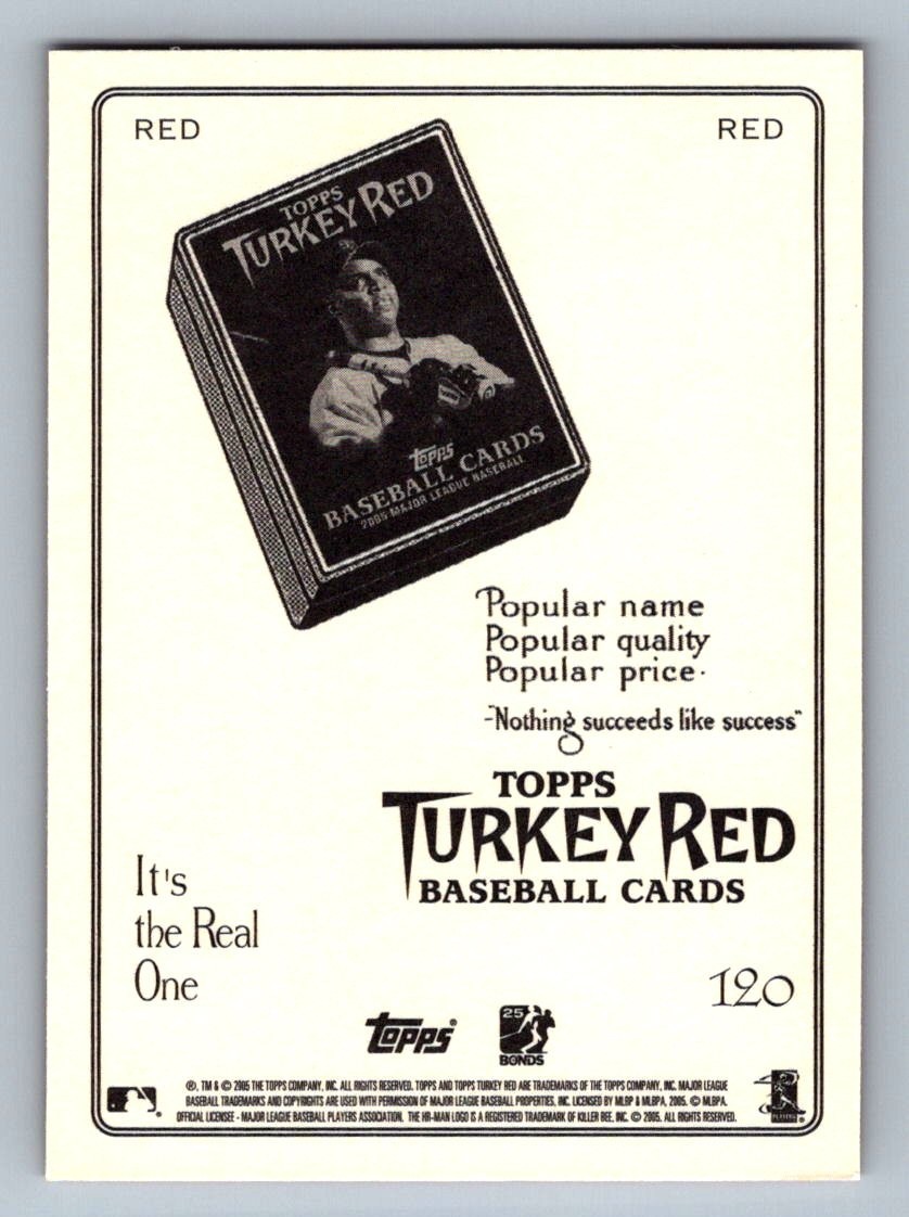 VLADIMIR GUERRERO 2005 Topps Turkey Red Red Border Ad Back #120