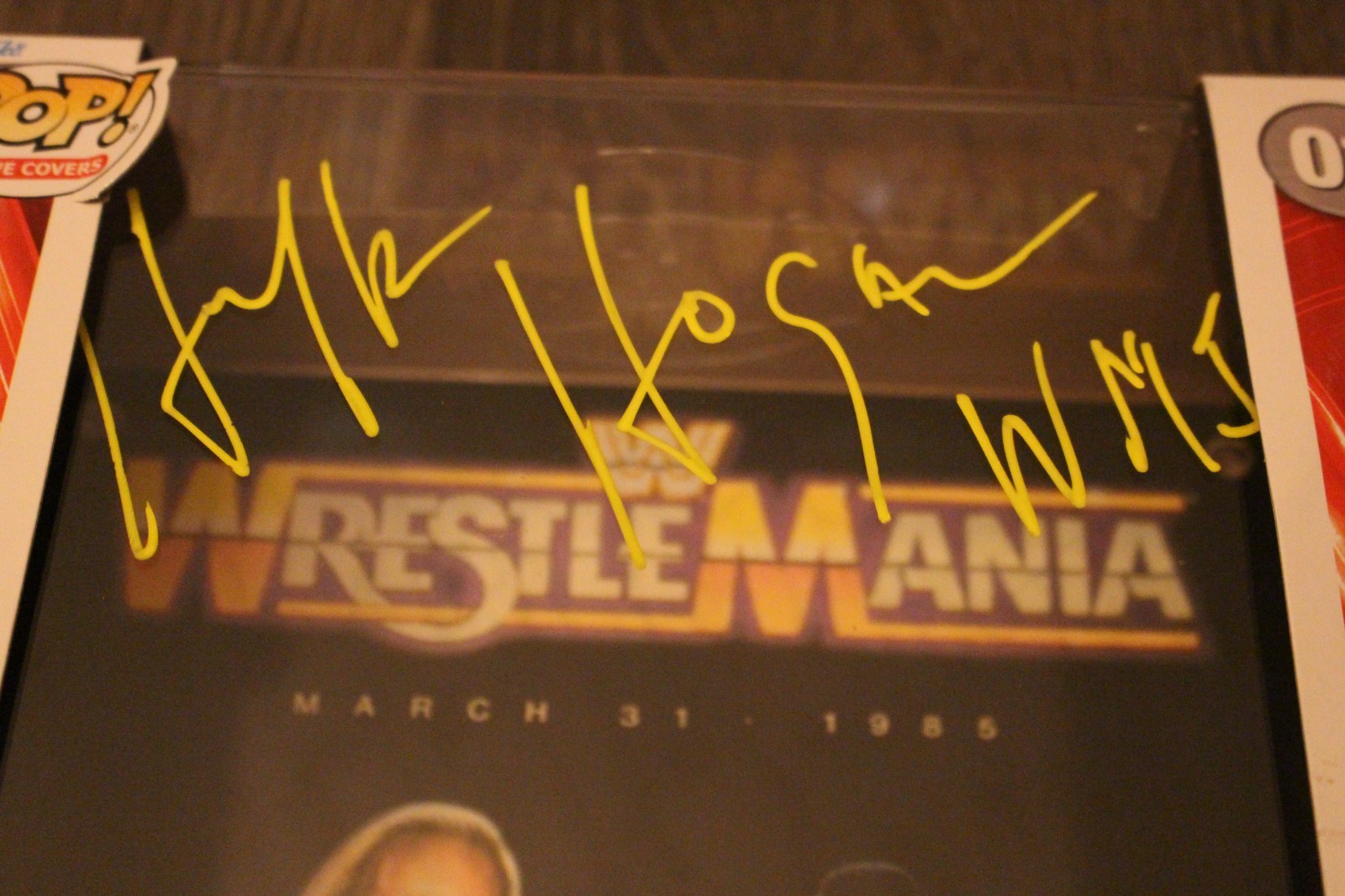 HULK HOGAN Autographed Inscribed WM1 WWE WWF FUNKO POP 01 Wrestlemania BECKETT