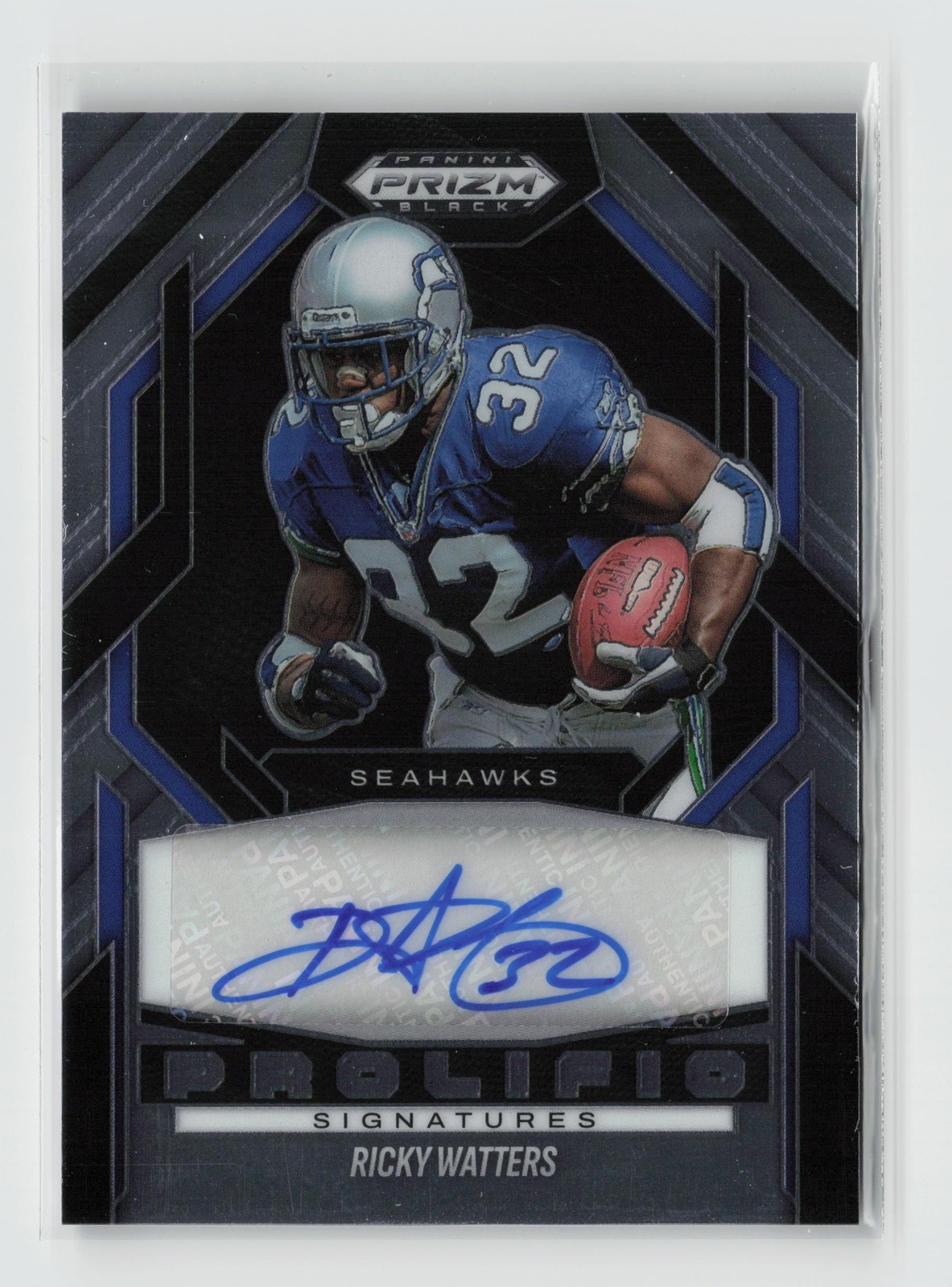 2025 Panini Prizm Black Ricky Watters Prolific Signatures Auto PS-RWS Seahawks