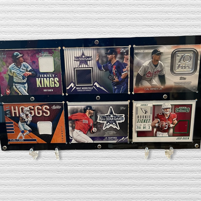 6 Card Magnetic Sports Trading Card Case up to 180Pt (Standard & Relic Cards)