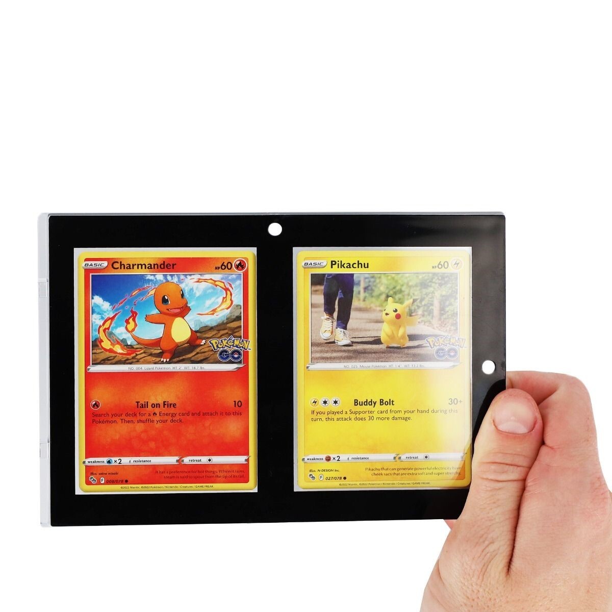 1 BCW 2-Card Magnetic Holder – 35pt Black Border Recessed UV Protection Case New