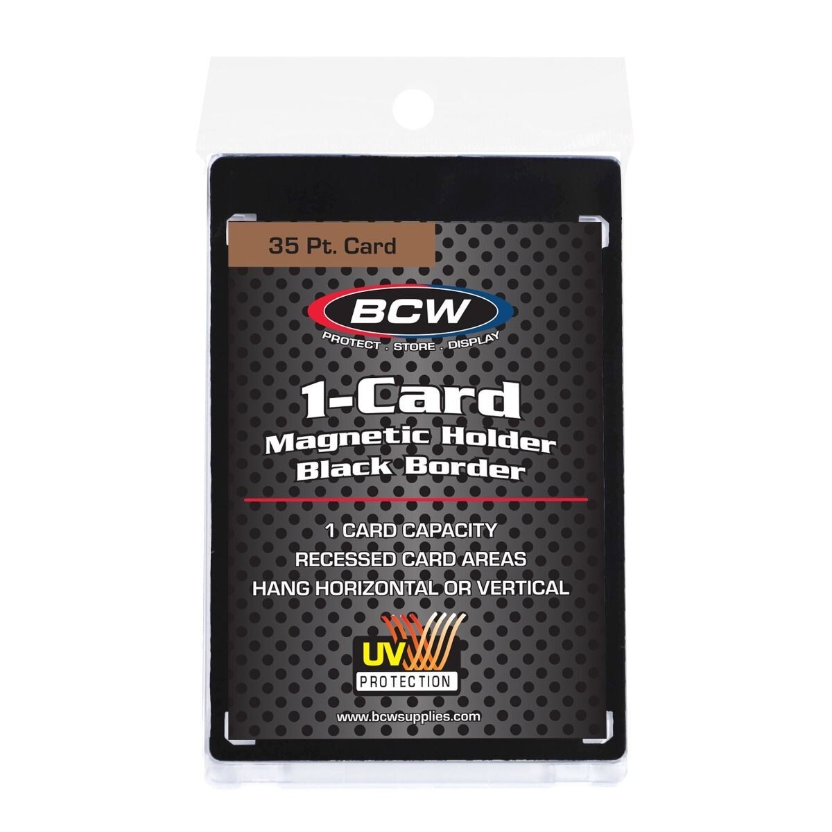 Case 200 BCW 35 Point UV Protected Magnetic Trading Card Holders one touch Black
