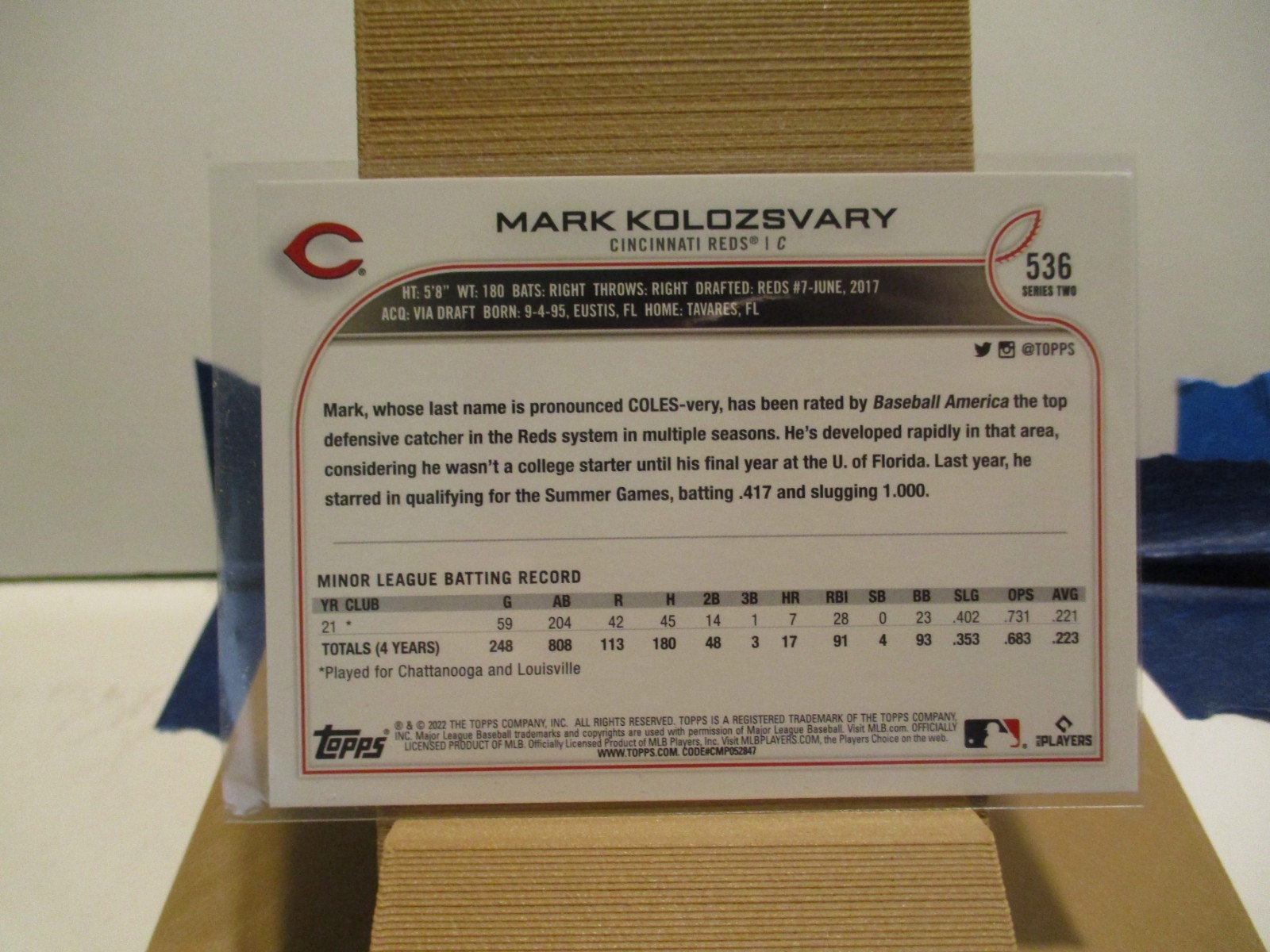2022 Topps Base Mark Kolozsvary RC