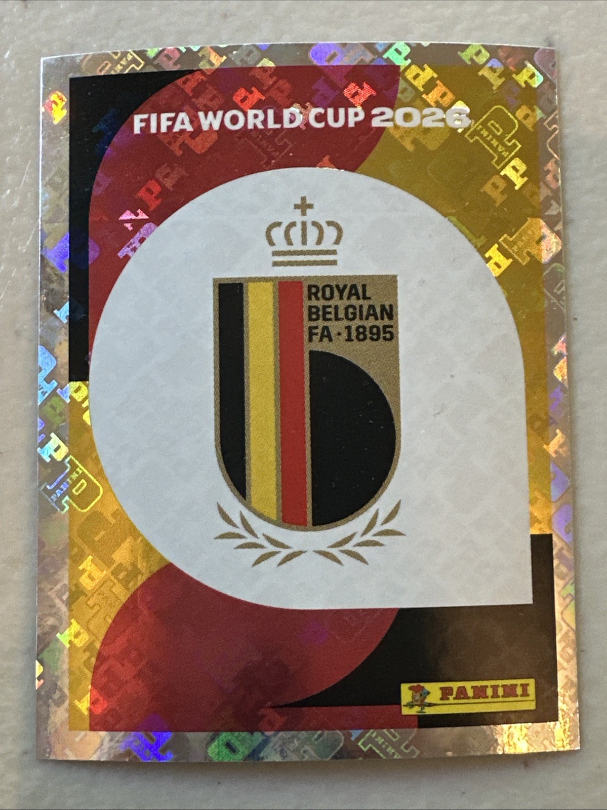 Panini Fifa World Cup 2026 Sticker BEL1 Belgium Team Logo Emblem ￼