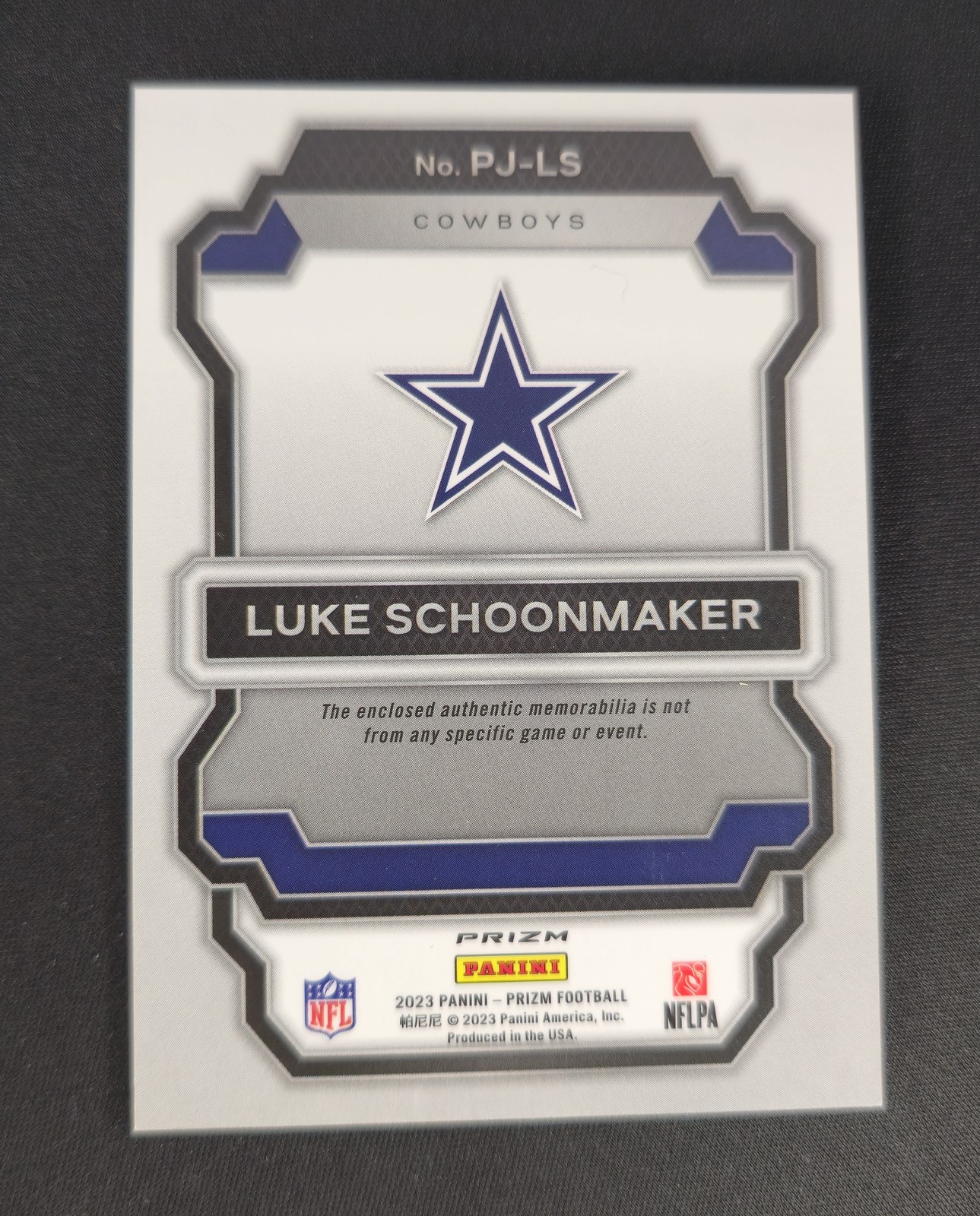 Luke Schoonmaker 2023 Panini Prizm #PJ-LS Premier Jerseys Pink