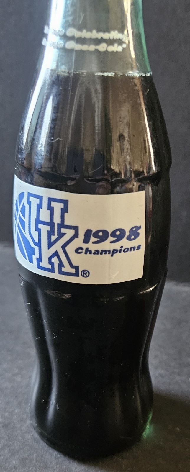 Coca Cola 1998 UK Basketball Champion Bottle Unopened. 8 Fluid Ounces