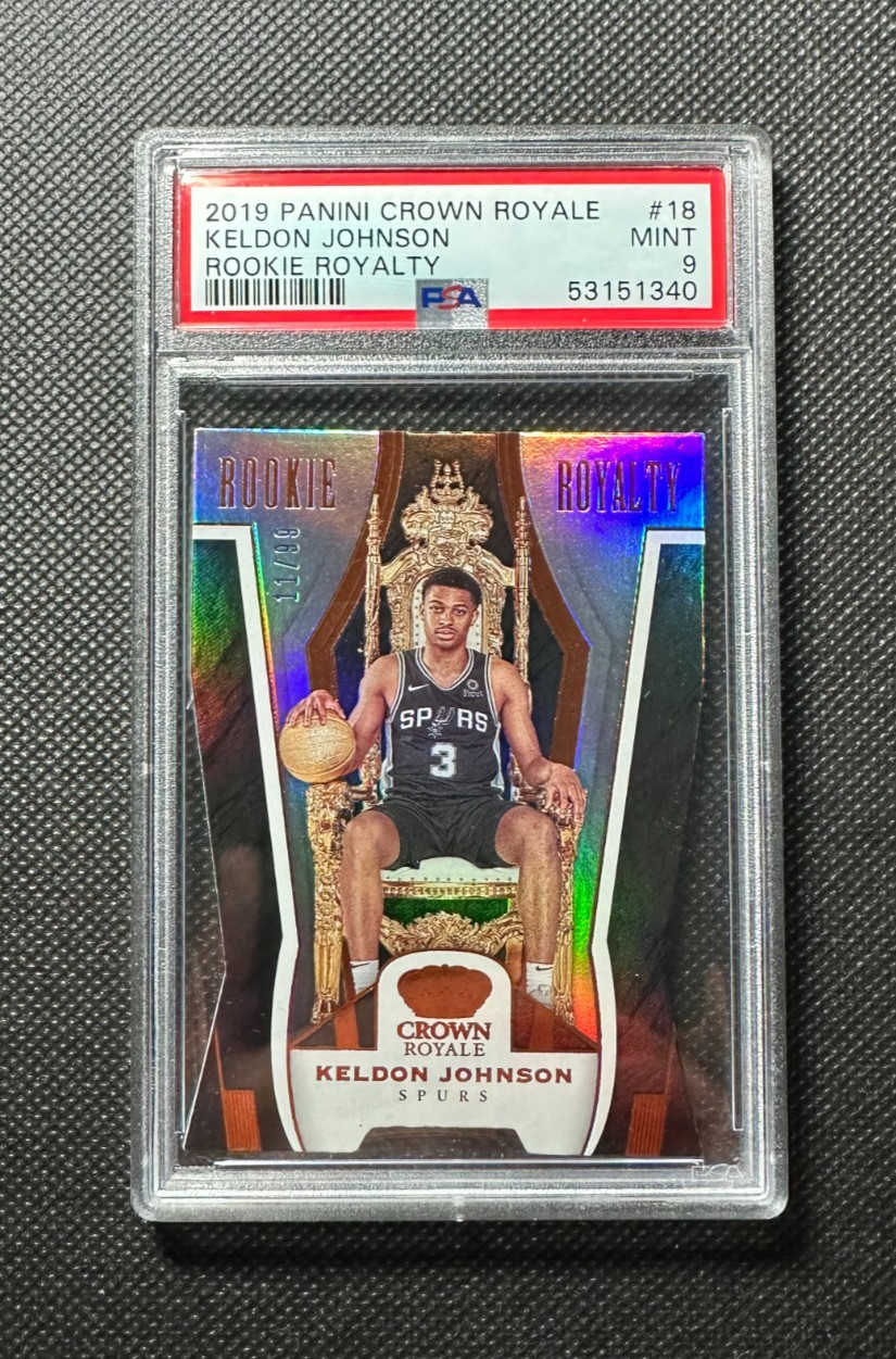 Keldon Johnson 3/5 Panini Crown Royale Rookie Royalty PSA (9) 2019 (RARE)