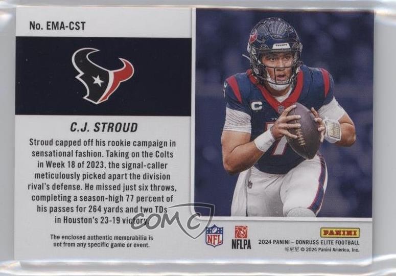 2024 Panini Donruss Elite Epic Materials Prime 28/49 CJ Stroud #EMA-CST 1d0h