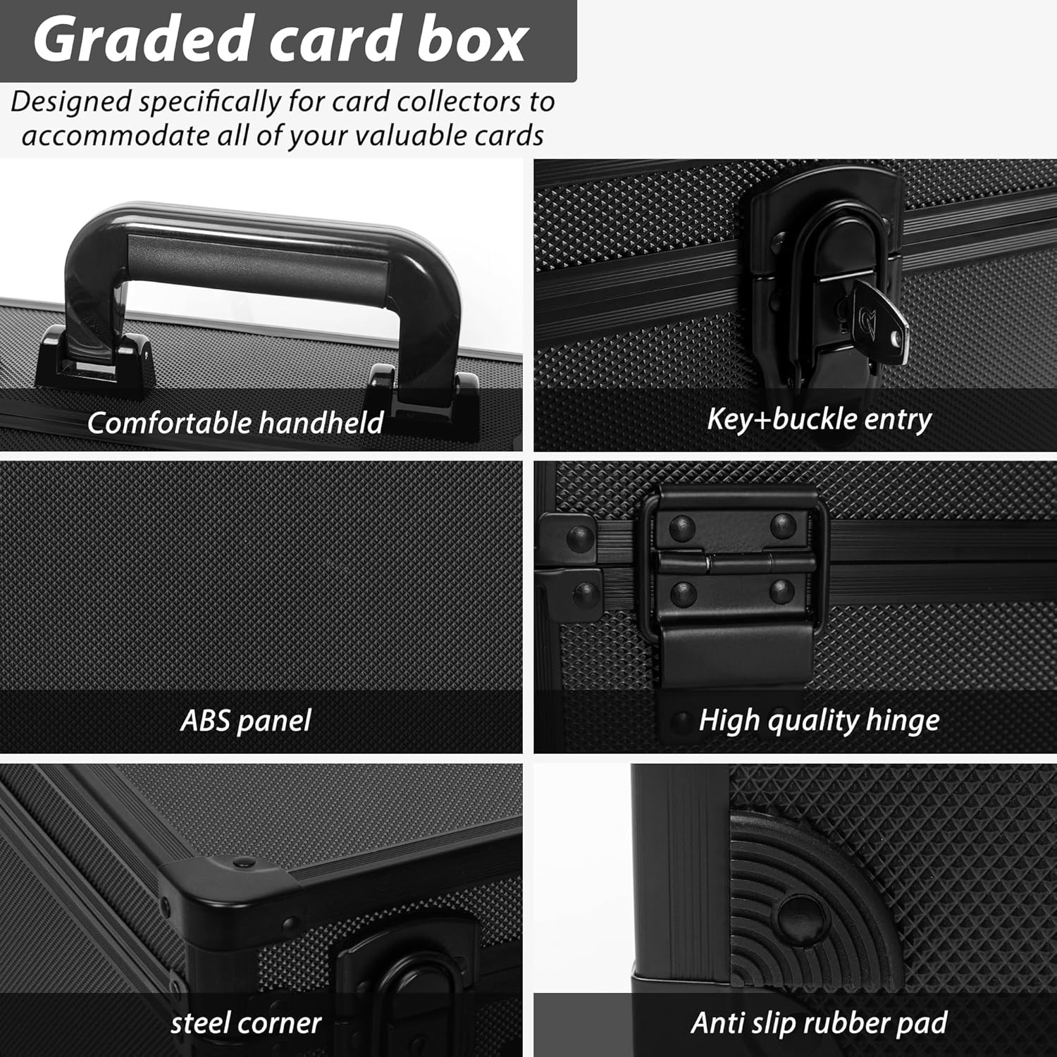 Aluminum Alloy Graded Card Case 40 Card Storage Box Graded Cards Holder Coin