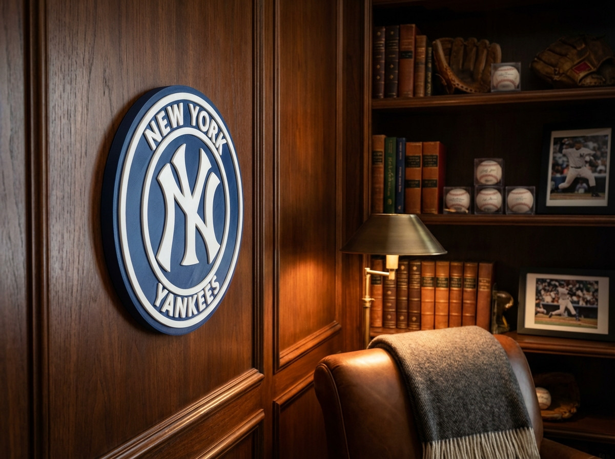 New York Yankees 3D Wall Sign MLB Baseball Decor Yankees Fan Gift Man Cave