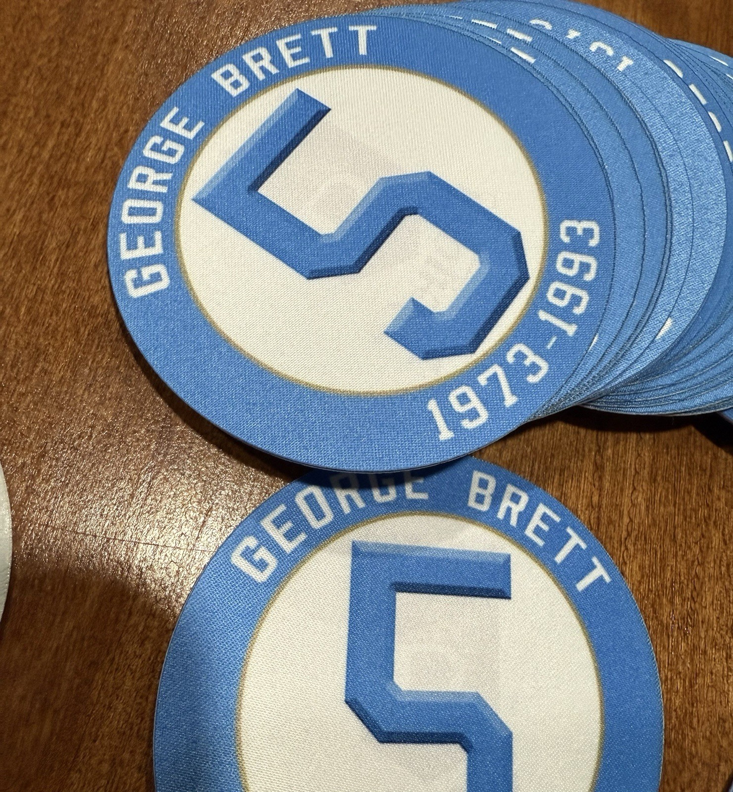 (Lot Of 2) George Brett HOF KC Kansas City Royals 3in. Iron On Jersey Hat Patch