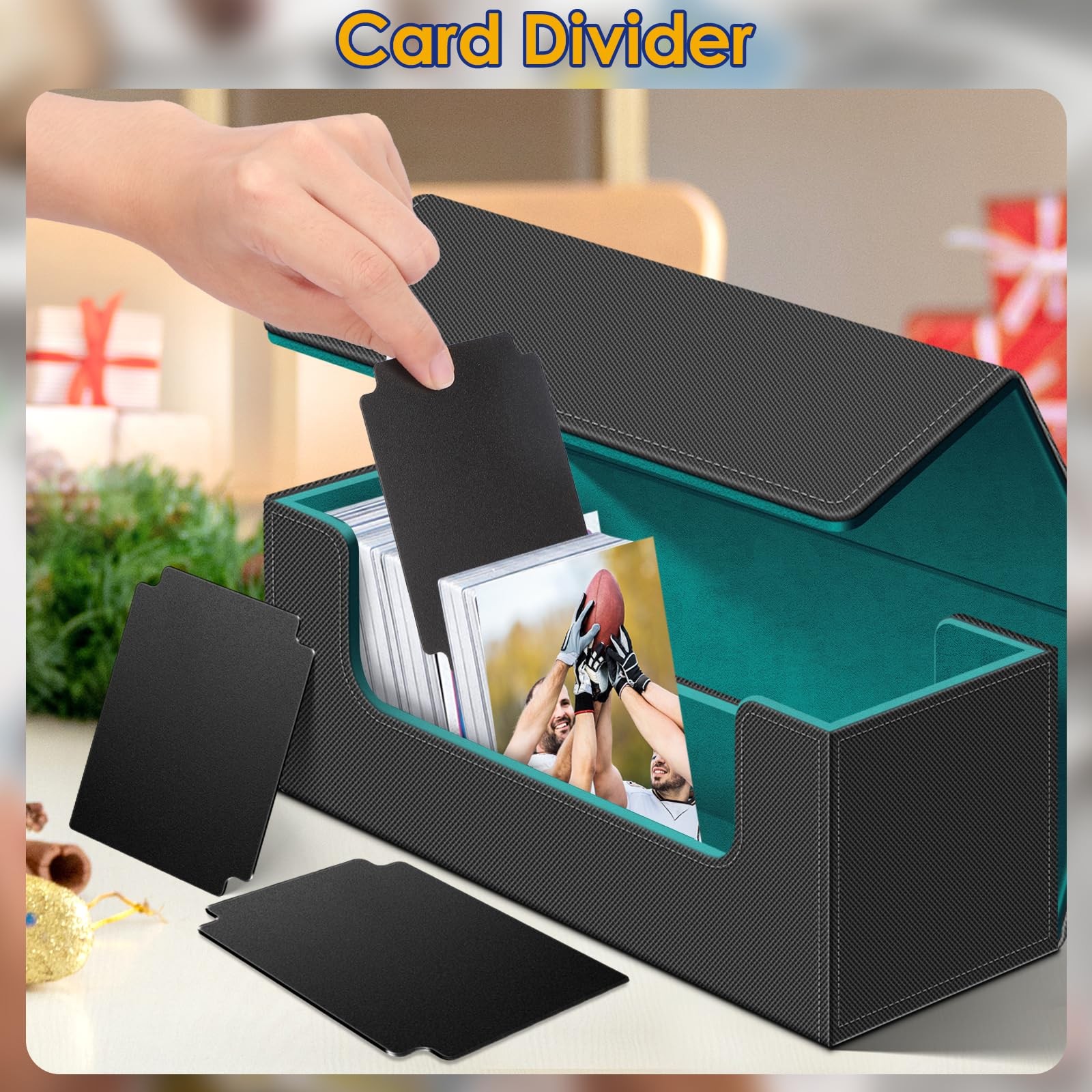 600 Card Deck Case for Trading Cards, Leather Magnetic Closure Commander Stor…