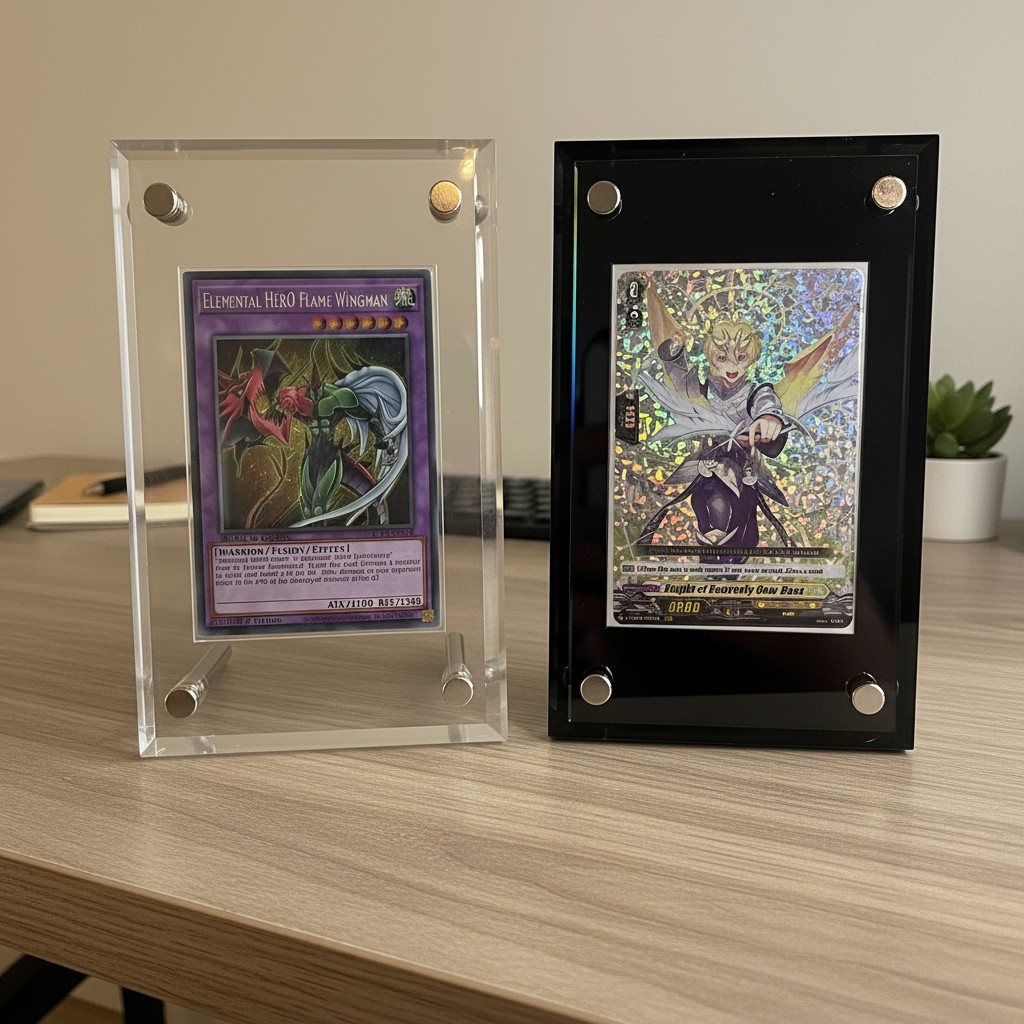 Acrylic Standing Screwdown Case Recessed Japanese Sized fits Yugioh Vanguard