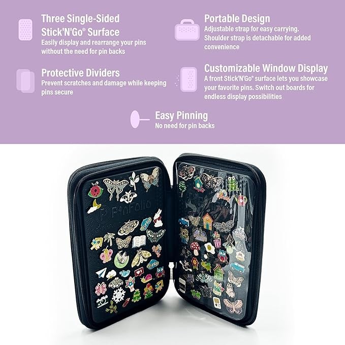 PinFolio Show Pin Display Bag, Lightweight Pin Book Designed for Storage & Ea…