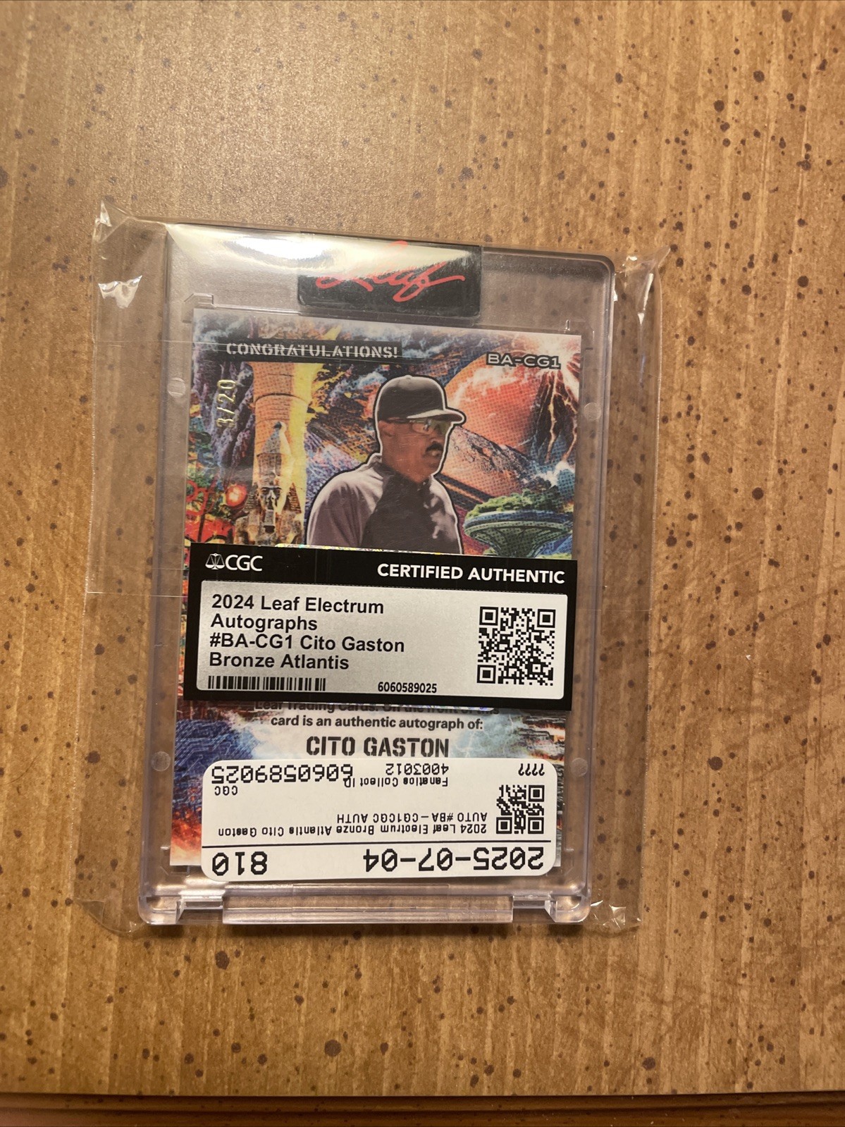 2024 Leaf Electrum Autographs #BA-CG1 CITO GASTON Bronze Atlantis /20 CGC Auth