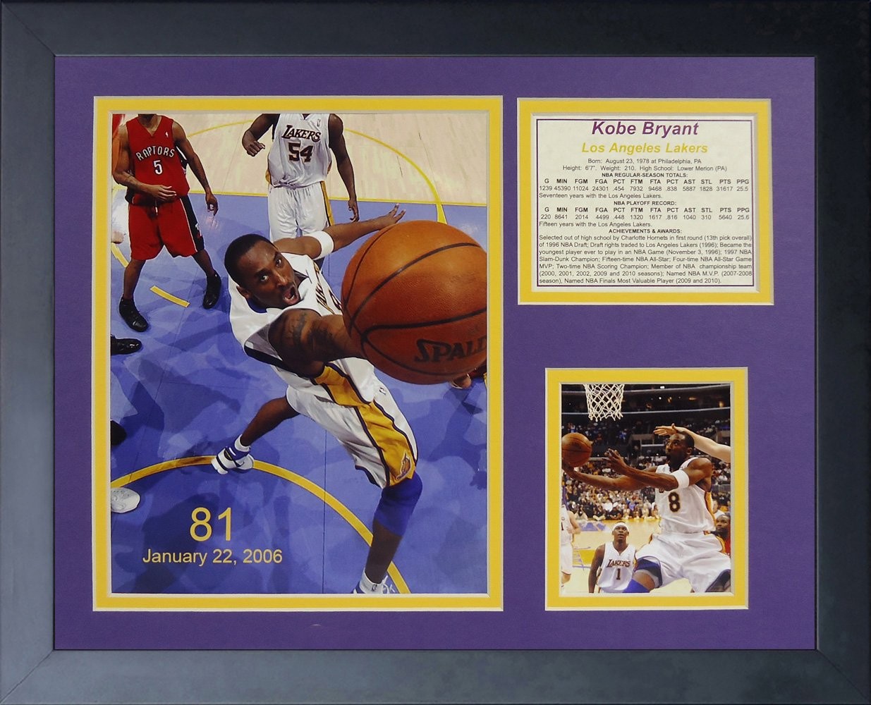 Legends Never Die Kobe Bryant 81 Point Game Framed Photo Collage 11 X
