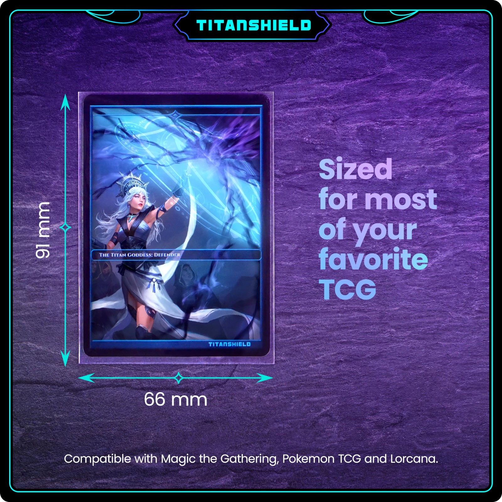TitanShield Premium Card Sleeves | Compatible with Standard | 66x91mm, Clear