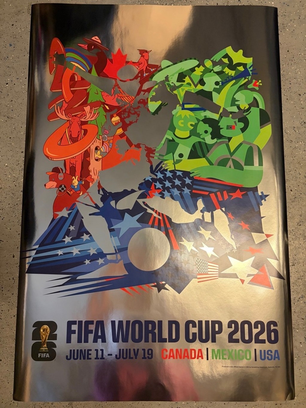 FIFA World Cup Foil 2026 Tournament Poster | Mint Condition | RARE