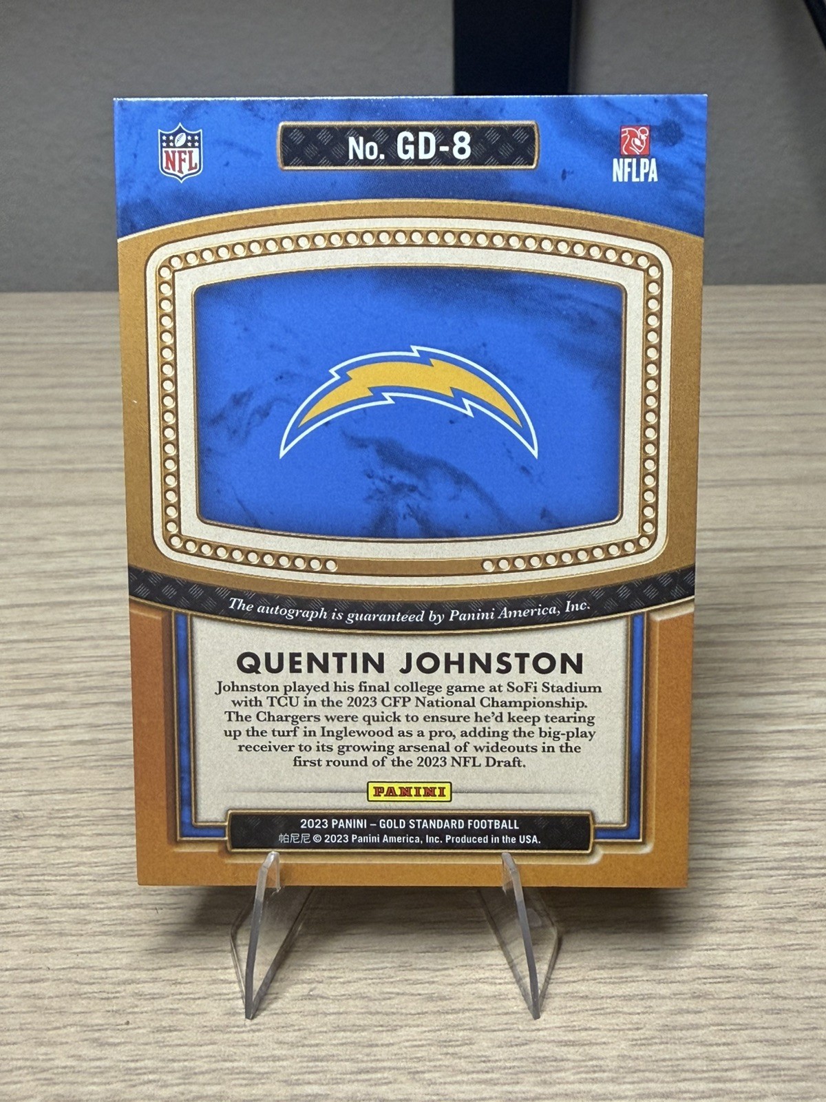 2023 Panini Gold Standard – Golden Debuts Autographs #GD-6 Quentin Johnston /99