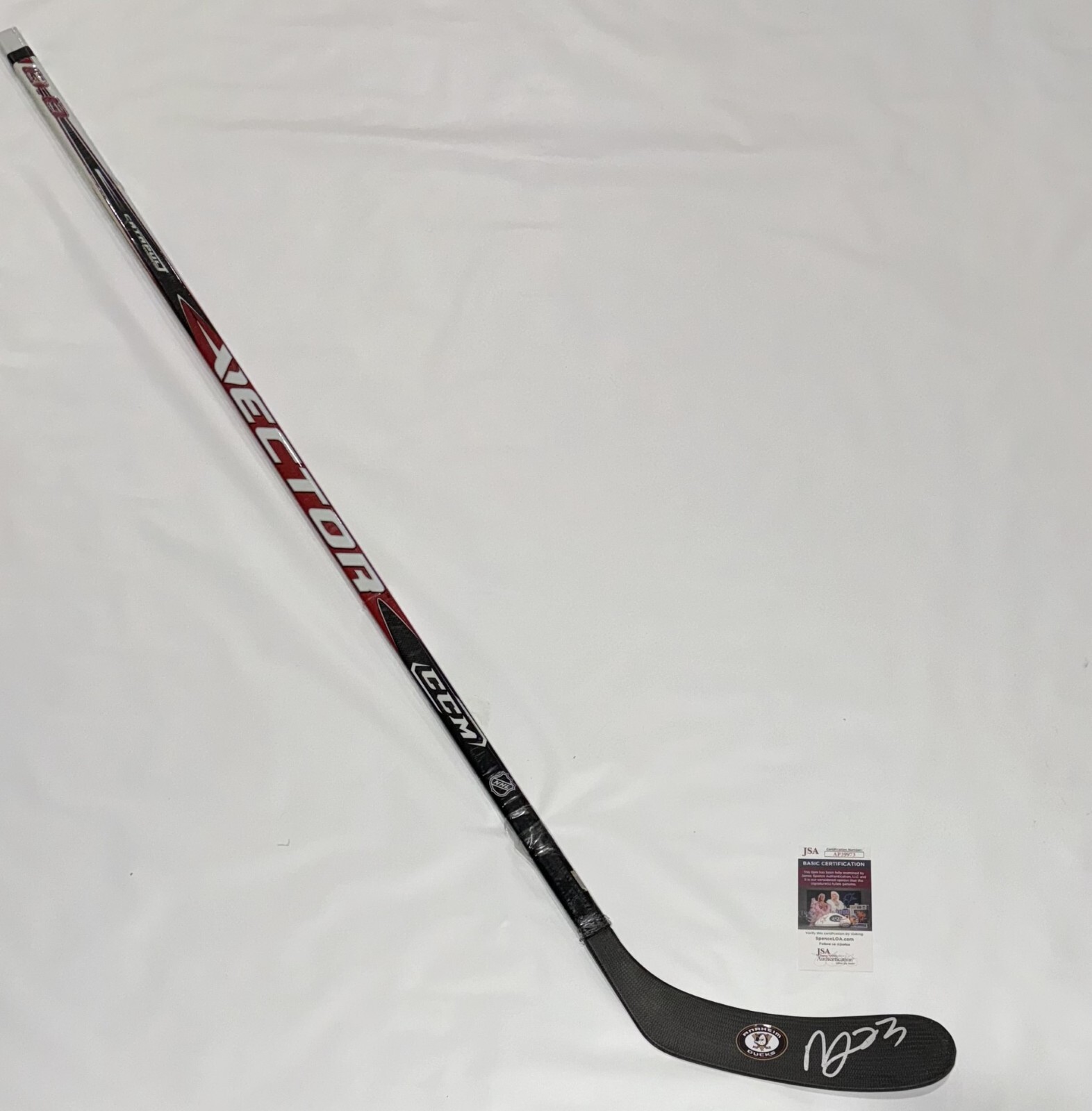 MASON MCTAVISH SIGNED FULL SIZE HOCKEY STICK ANAHEIM MIGHTY DUCKS JSA COA