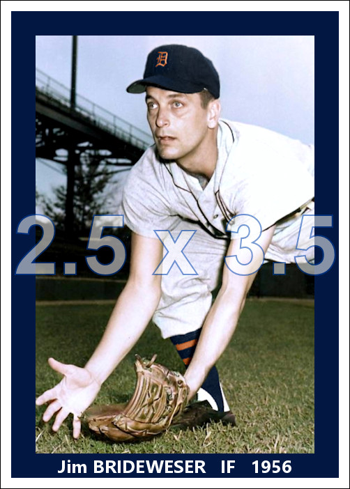 Jim Brideweser – 1956 Detroit Tigers – choose a size – colorized print