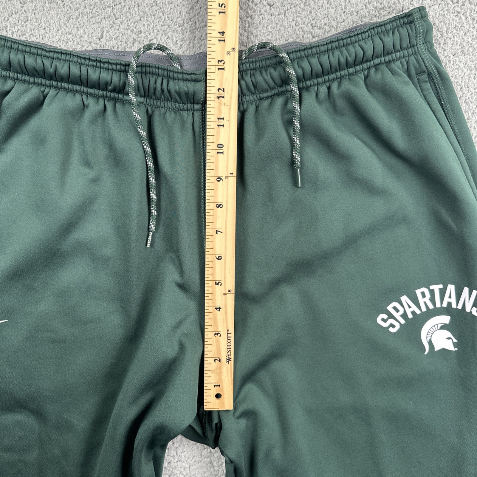 Nike Therma Fit Michigan State Spartans Sweatpants Men 2XL Green Pockets Logo