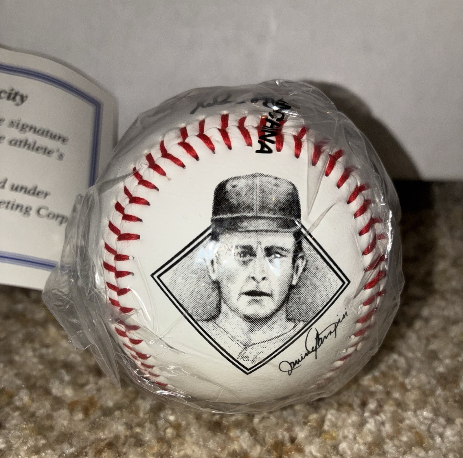 Nolan Ryan Facsimile Autographed Portrait Ball All Star Marketing w/ COA