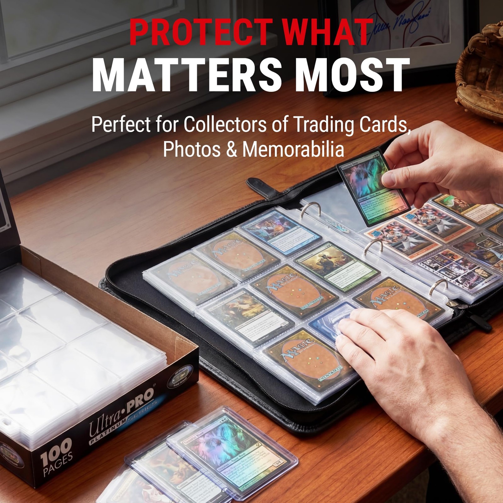 Ultra Pro Trading Card 100 count Box, Platinum Series 100ct. 9-pocket Pages